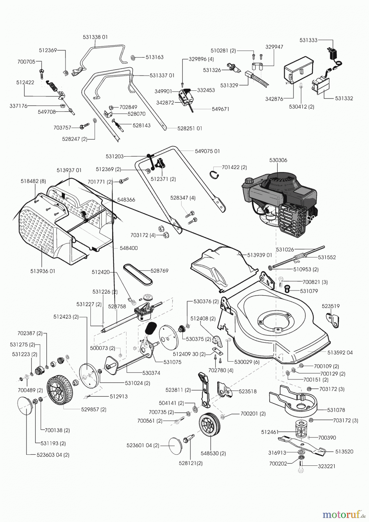  AL-KO Gartentechnik Benzinrasenmäher CLASSIC 46 BRE ab 03/2001 Seite 1