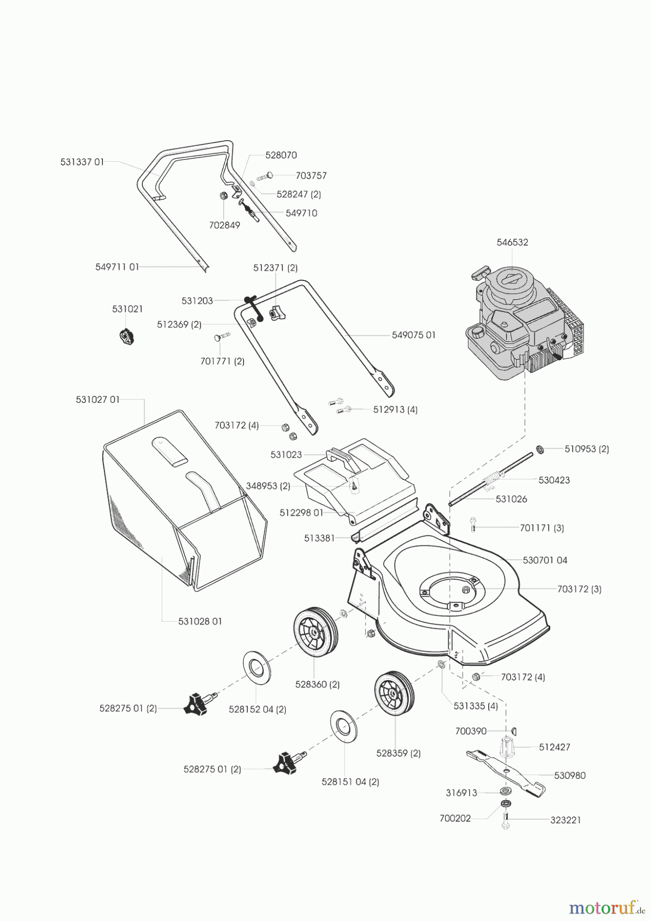 AL-KO Gartentechnik Benzinrasenmäher Eco 40 B ab 04/2001 Seite 1