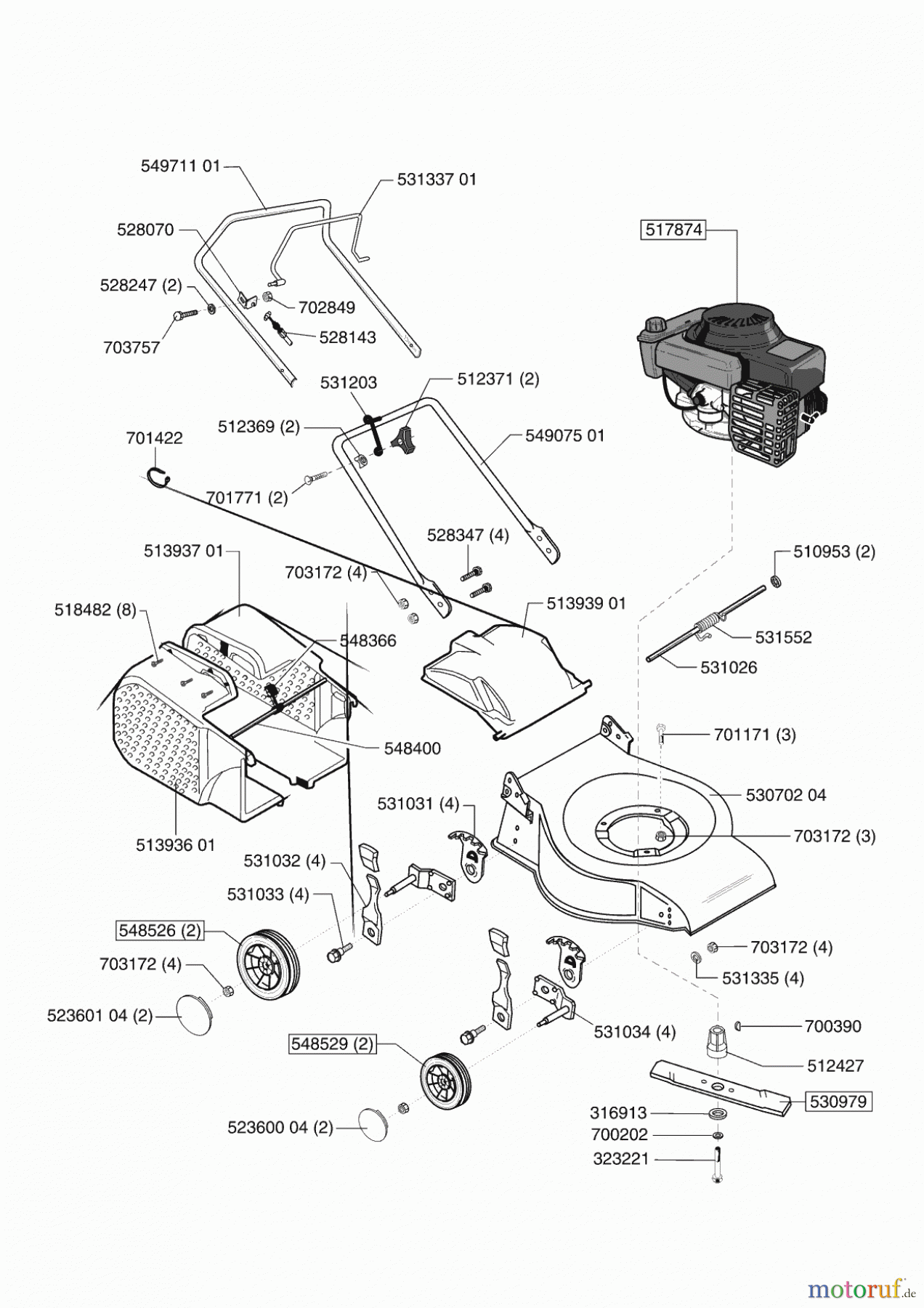  AL-KO Gartentechnik Benzinrasenmäher Economy 46 B ab 09/2001 Seite 1