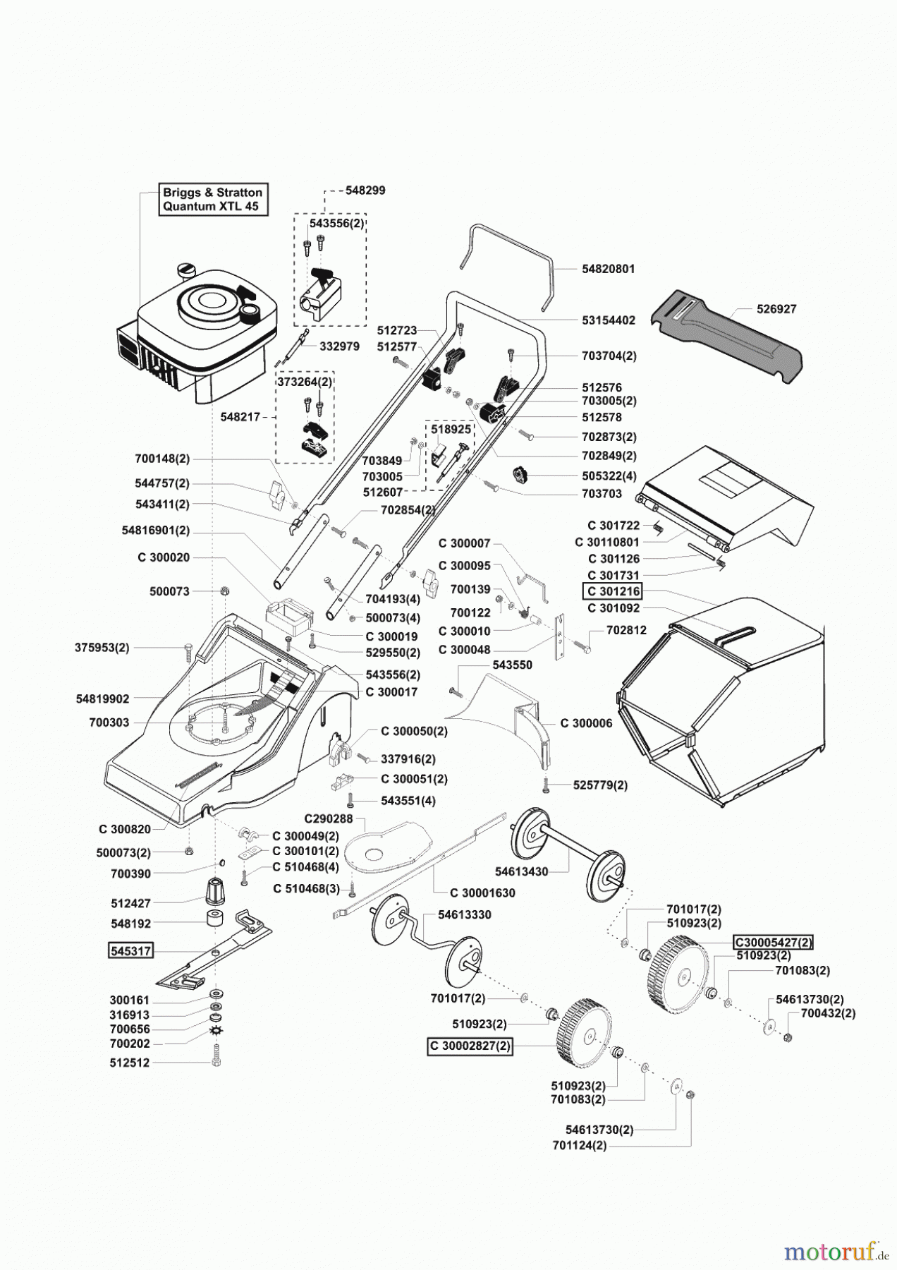 Concord Gartentechnik Benzinrasenmäher 4600 B 11/2001 - 02/2002 Seite 1