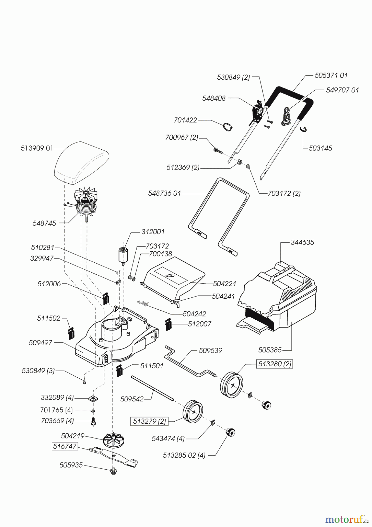 AL-KO Gartentechnik Elektrorasenmäher Euro 2000 12/2001 - 11/2002 Seite 1