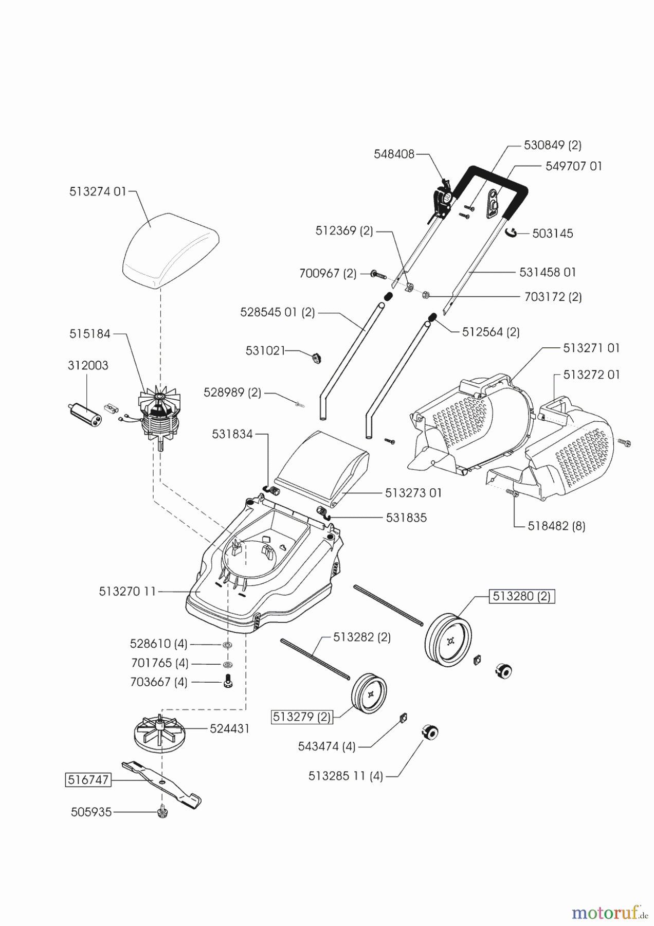 AL-KO Gartentechnik Elektrorasenmäher Hitline 9032 EL Seite 1