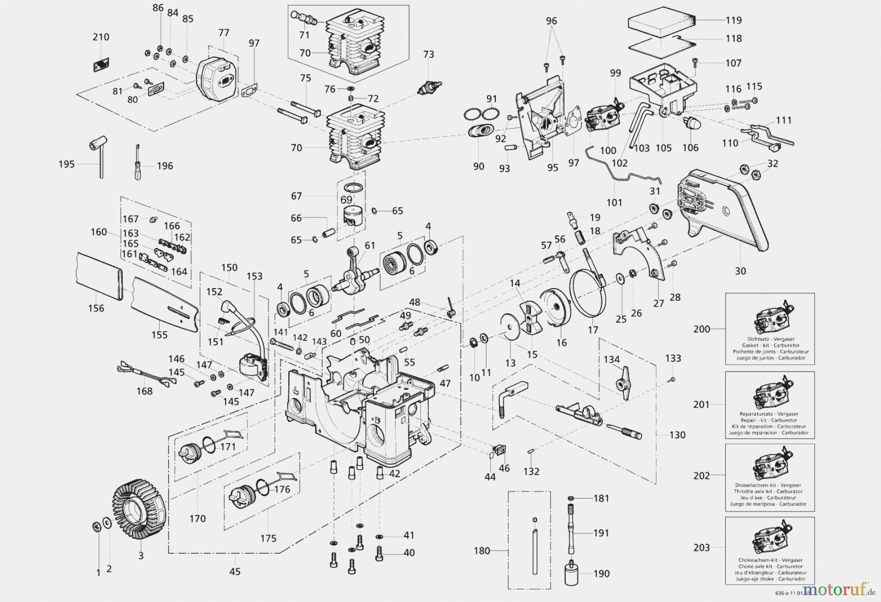  Solo by AL-KO Gartentechnik Kettensägen 636 / 636 Deko ET 022002 Druck 9 636 703 02/2002 [SN: ET 022002 Druck 9 636 703] - 02/2002 [SN: ET 122002 Druck 9 636 702] Seite 1