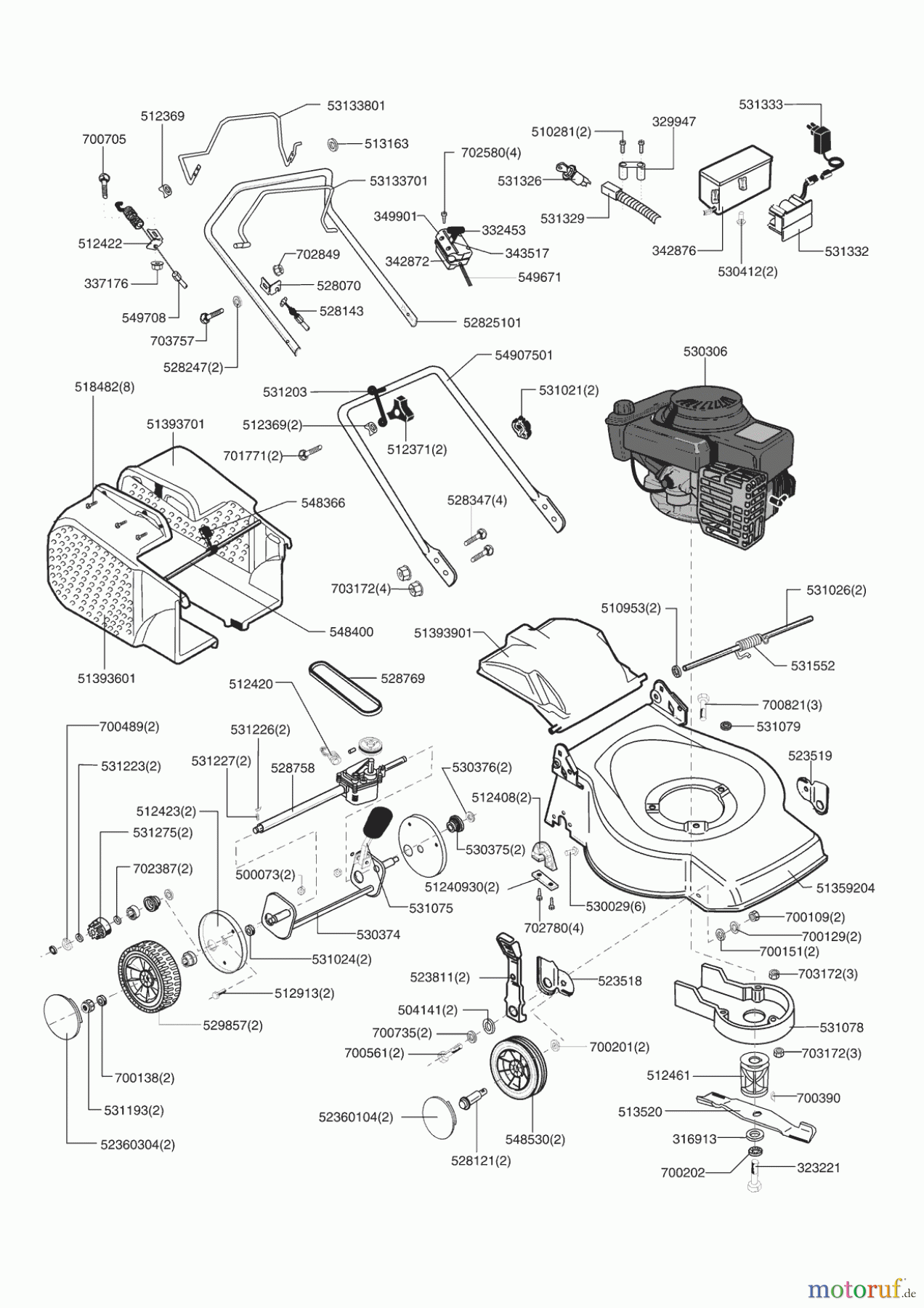  AL-KO Gartentechnik Benzinrasenmäher 46 BRE ab 03/2002 Seite 1