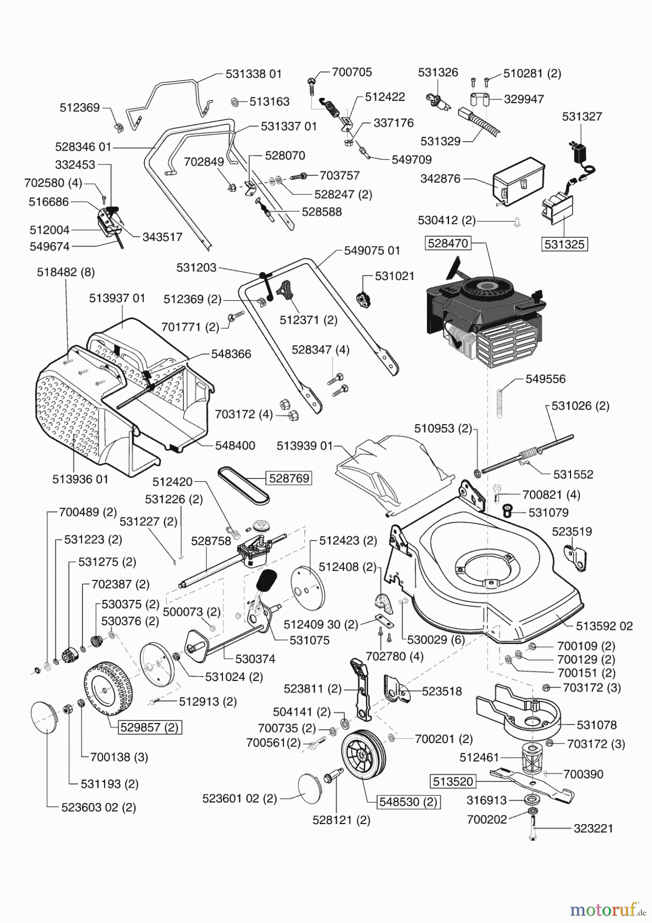 GardensBest Gartentechnik Benzinrasenmäher CL 46 BRE ab 03/2002 Seite 1