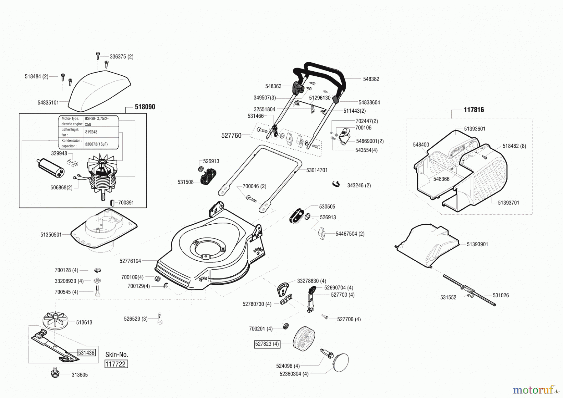 AL-KO Gartentechnik Elektrorasenmäher 47 E De Luxe 04/2002 - 11/2003 Seite 1