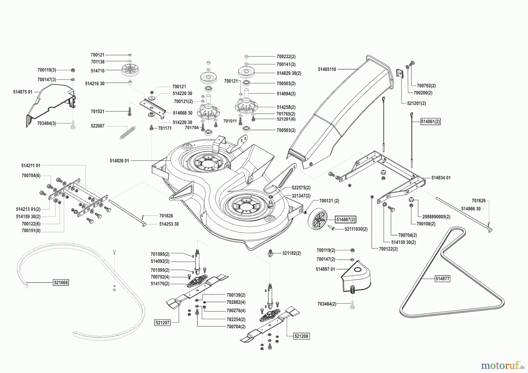 Euro Line Gartentechnik Rasentraktor T17-102 HD 05/2002 - 10/2003 Seite 5