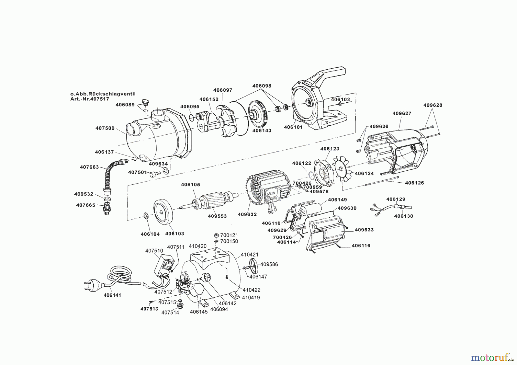 Top Garden Wassertechnik Hauswasserwerke HWI 1300 INOX ab 06/2002 Seite 1