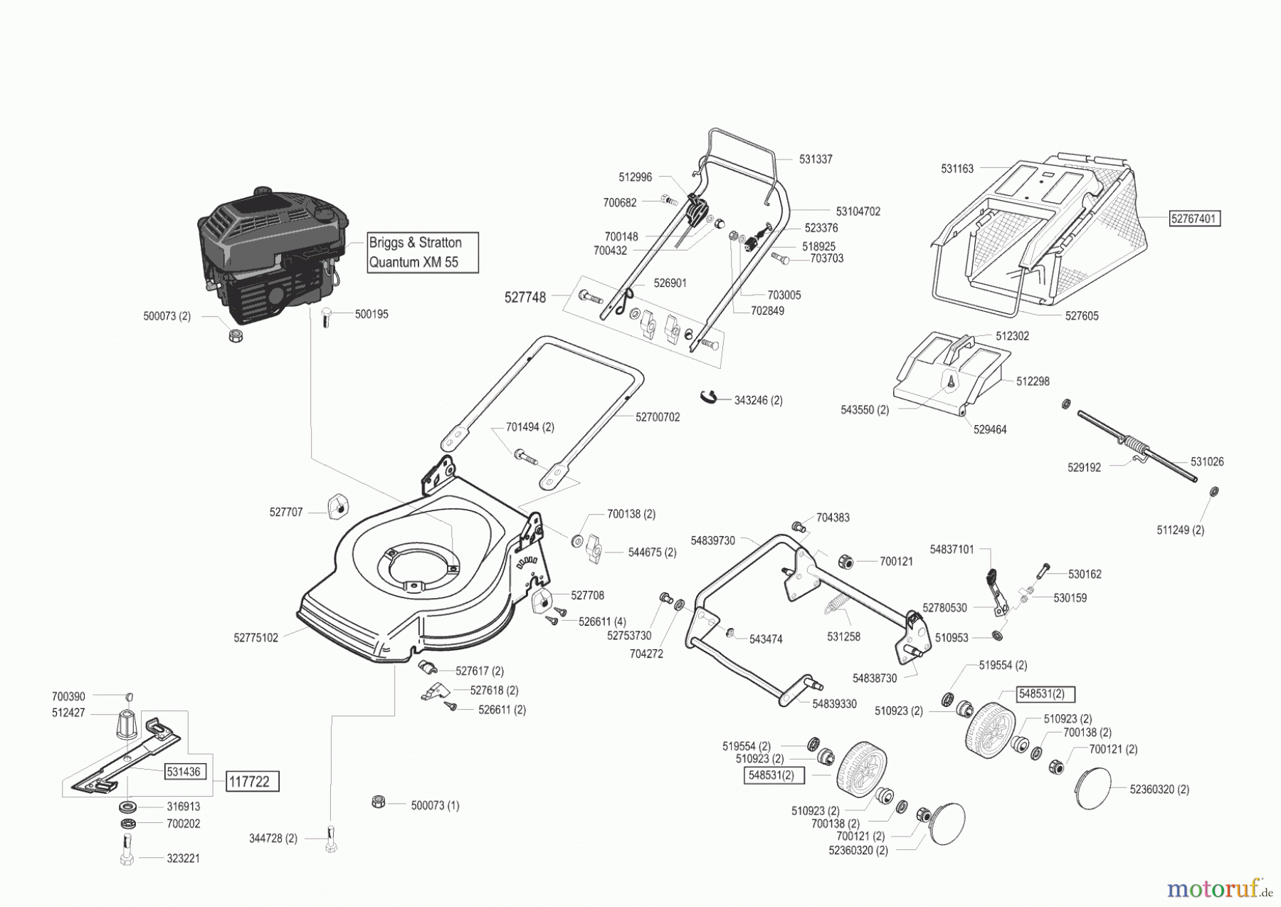  Powerline Gartentechnik Benzinrasenmäher 4700 B  08/2002 - 09/2002 Seite 1