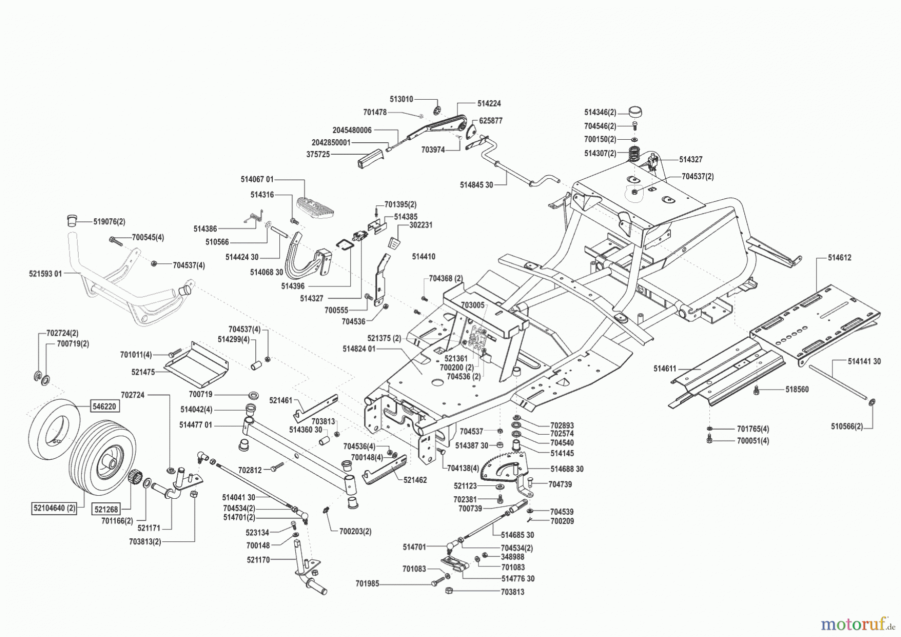 Concord Gartentechnik Rasentraktor T18-102 ab 10/2002 Seite 2
