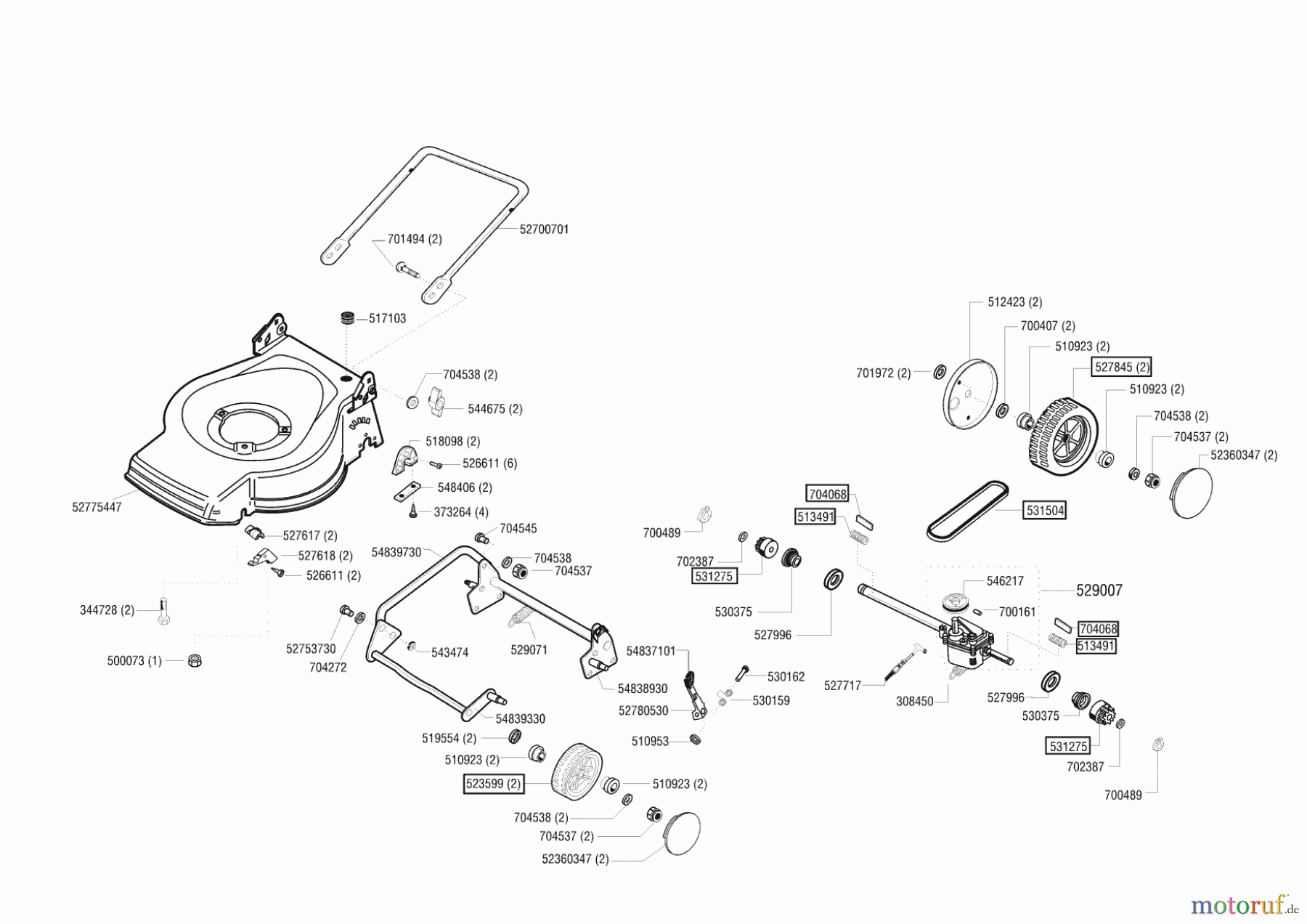  Dehner Gartentechnik Benzinrasenmäher B 47 HZ  10/2002 - 10/2003 Seite 2