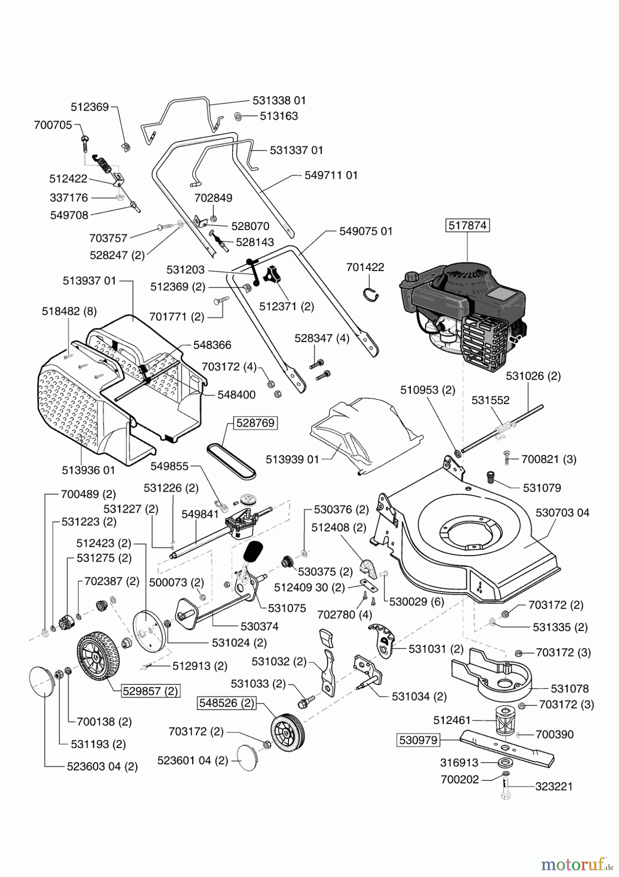 AL-KO Gartentechnik Benzinrasenmäher Economy 46 BR ab 01/2003 Seite 1