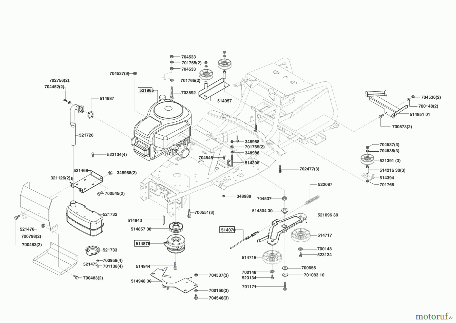 Powerline Gartentechnik Rasentraktor T 15-102 HDS 02/2003 - 10/2003 Seite 4
