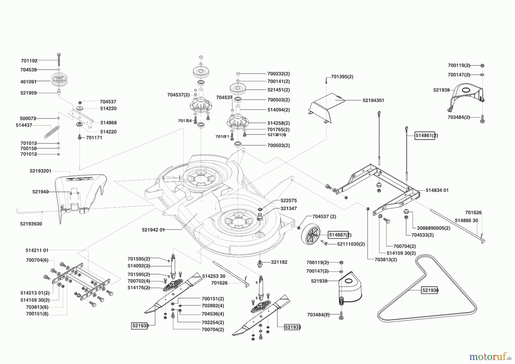 Powerline Gartentechnik Rasentraktor T 15-102 HDS 02/2003 - 10/2003 Seite 5