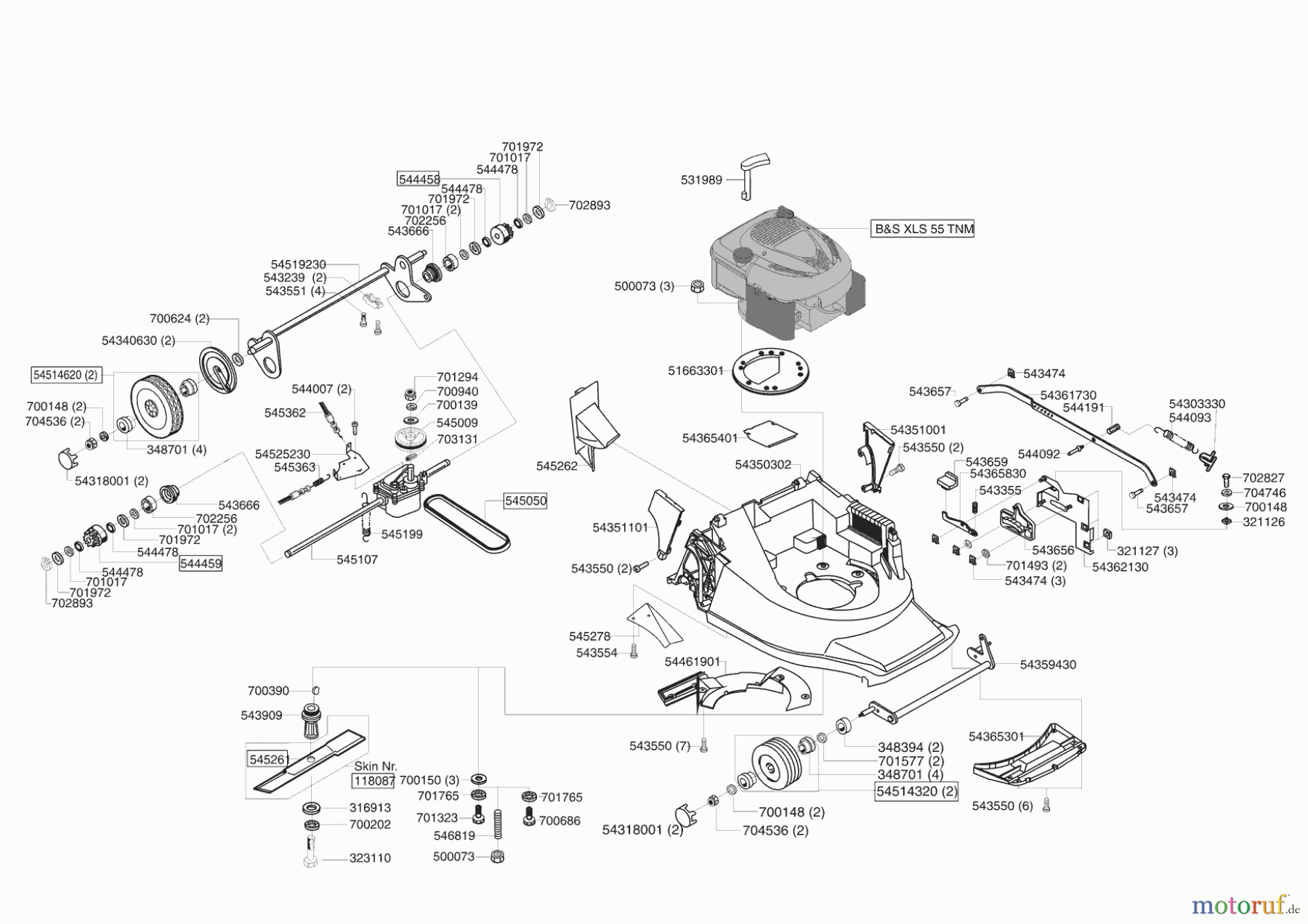 Powerline Gartentechnik Benzinrasenmäher 4800 BRA XXL Seite 1