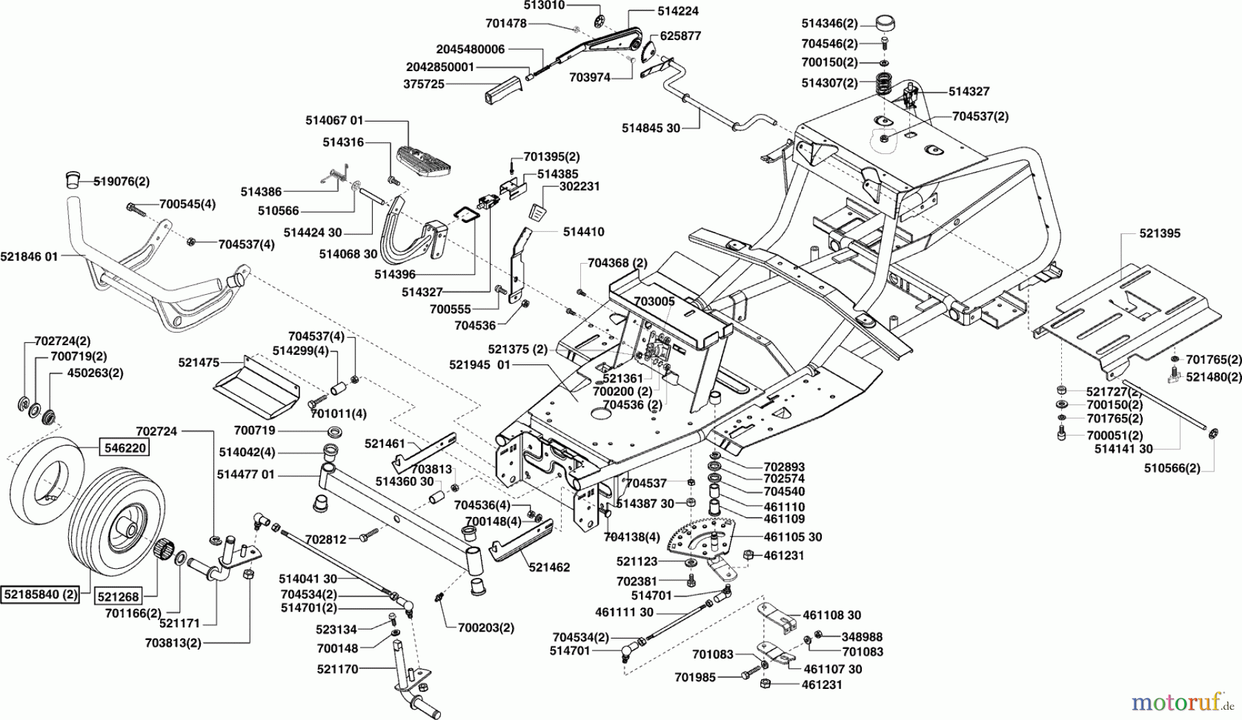 Powerline Gartentechnik Rasentraktor T 15-102 HDS 10/2003 - 04/2004 Seite 2