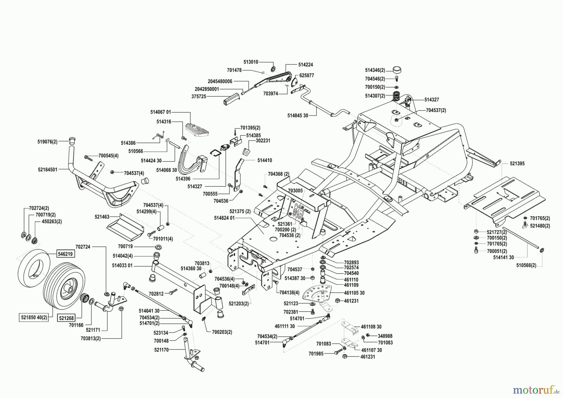 Concord Gartentechnik Rasentraktor T14-102 Masport 10/2003 - 10/2004 Seite 2