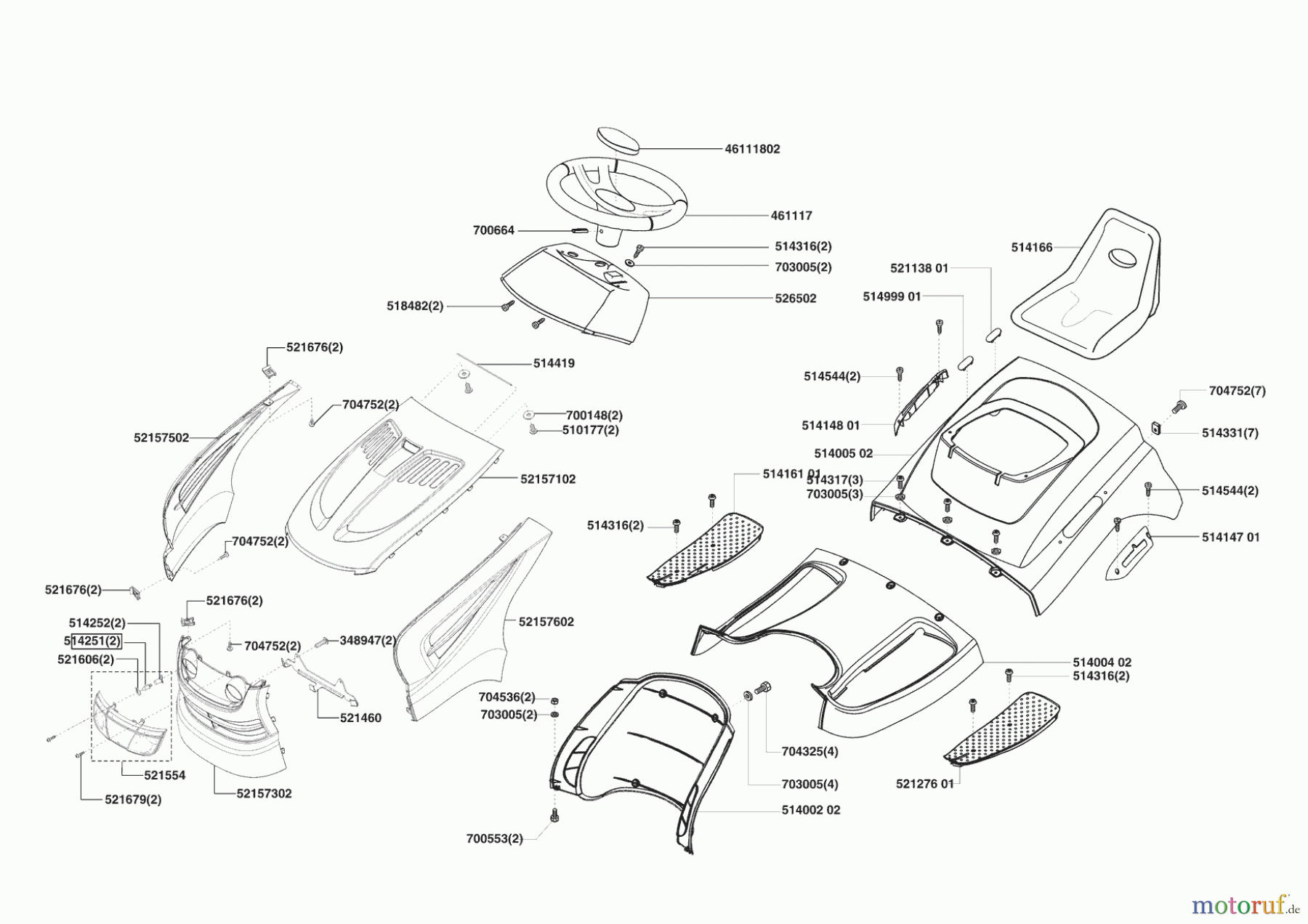 Powerline Gartentechnik Rasentraktor T 13-82 HD 10/2003 - 04/2004 Seite 1