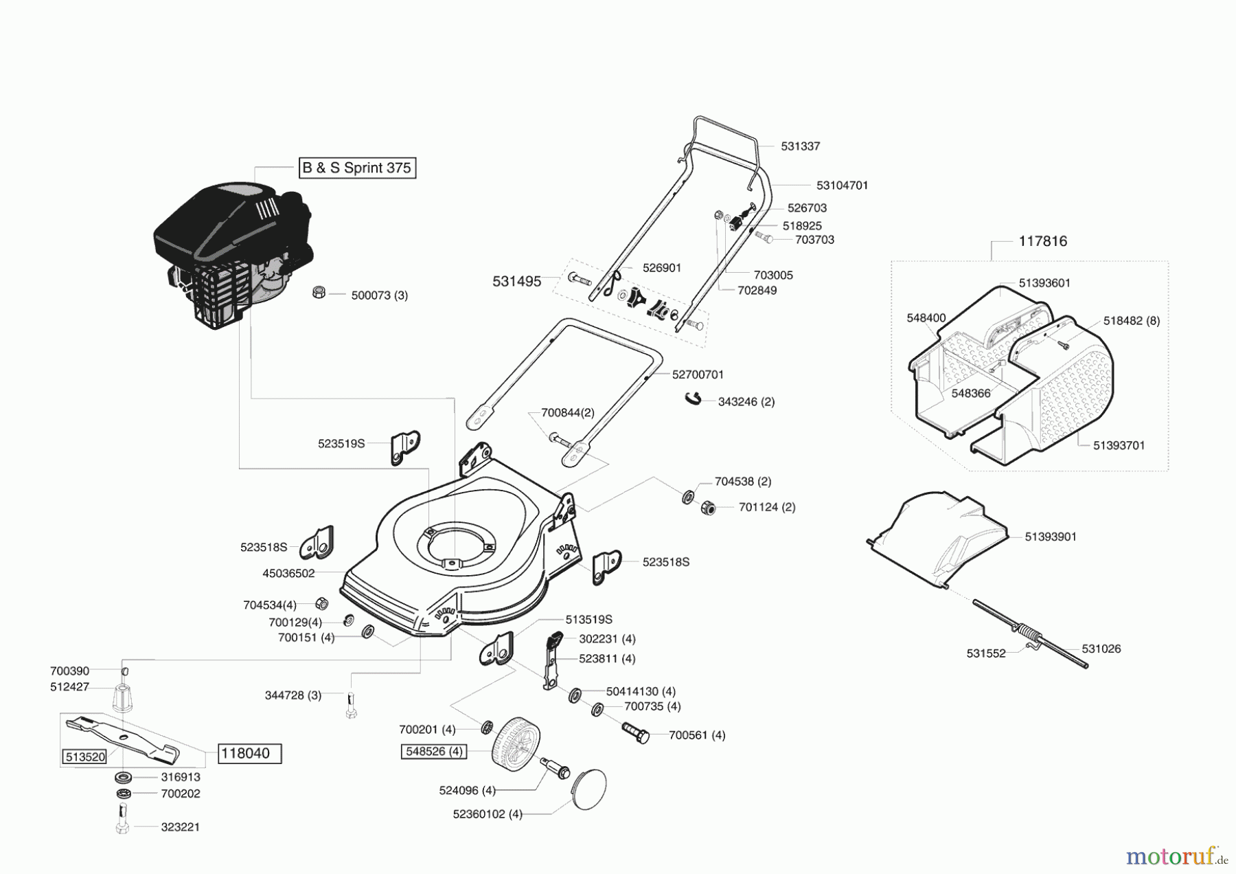  AL-KO Gartentechnik Benzinrasenmäher Edition 46 B 3E Seite 1