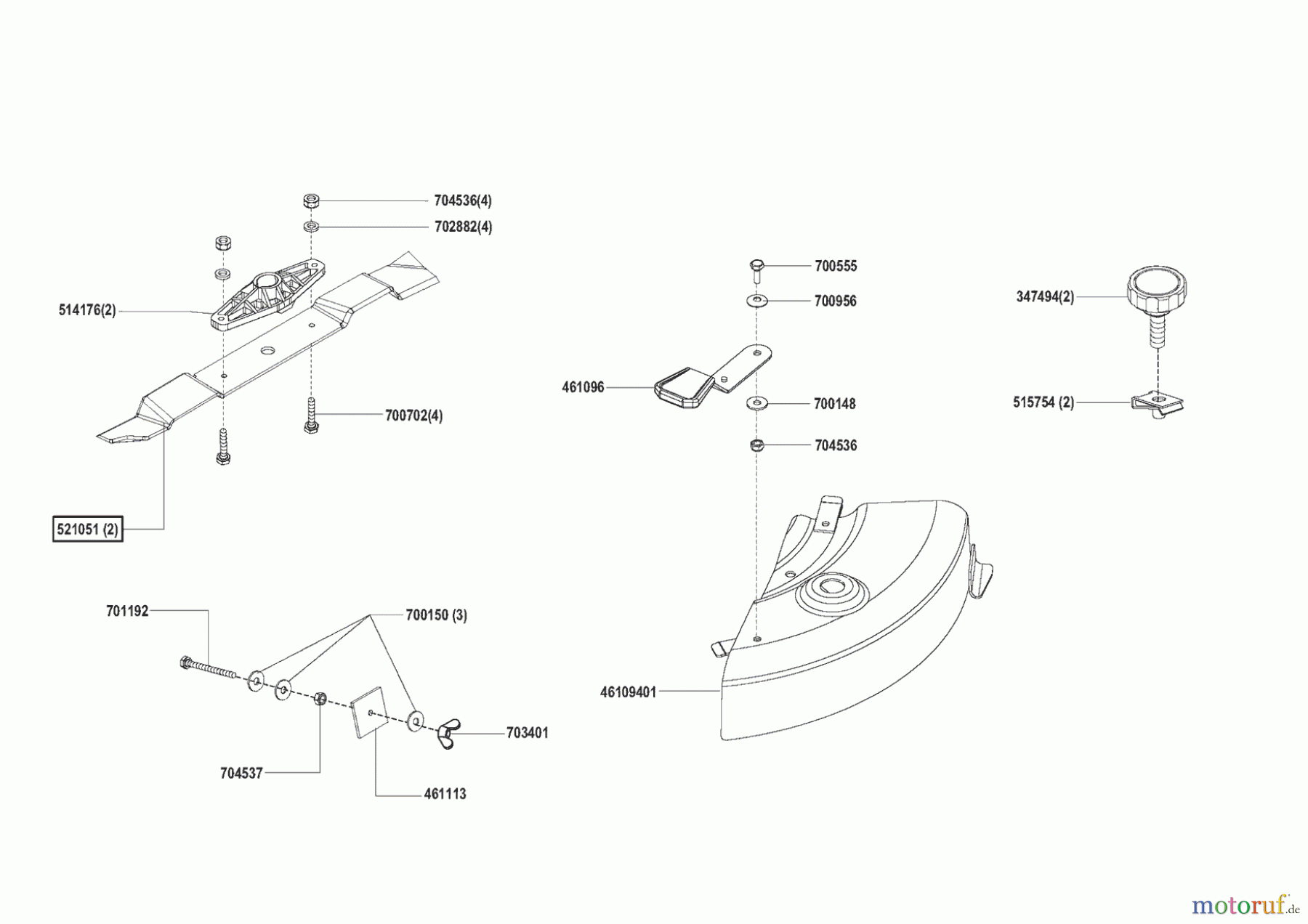 AL-KO Gartentechnik Zubehör Gartentechnik Mulchkit f. T 102 Seitenauswurf Seite 1