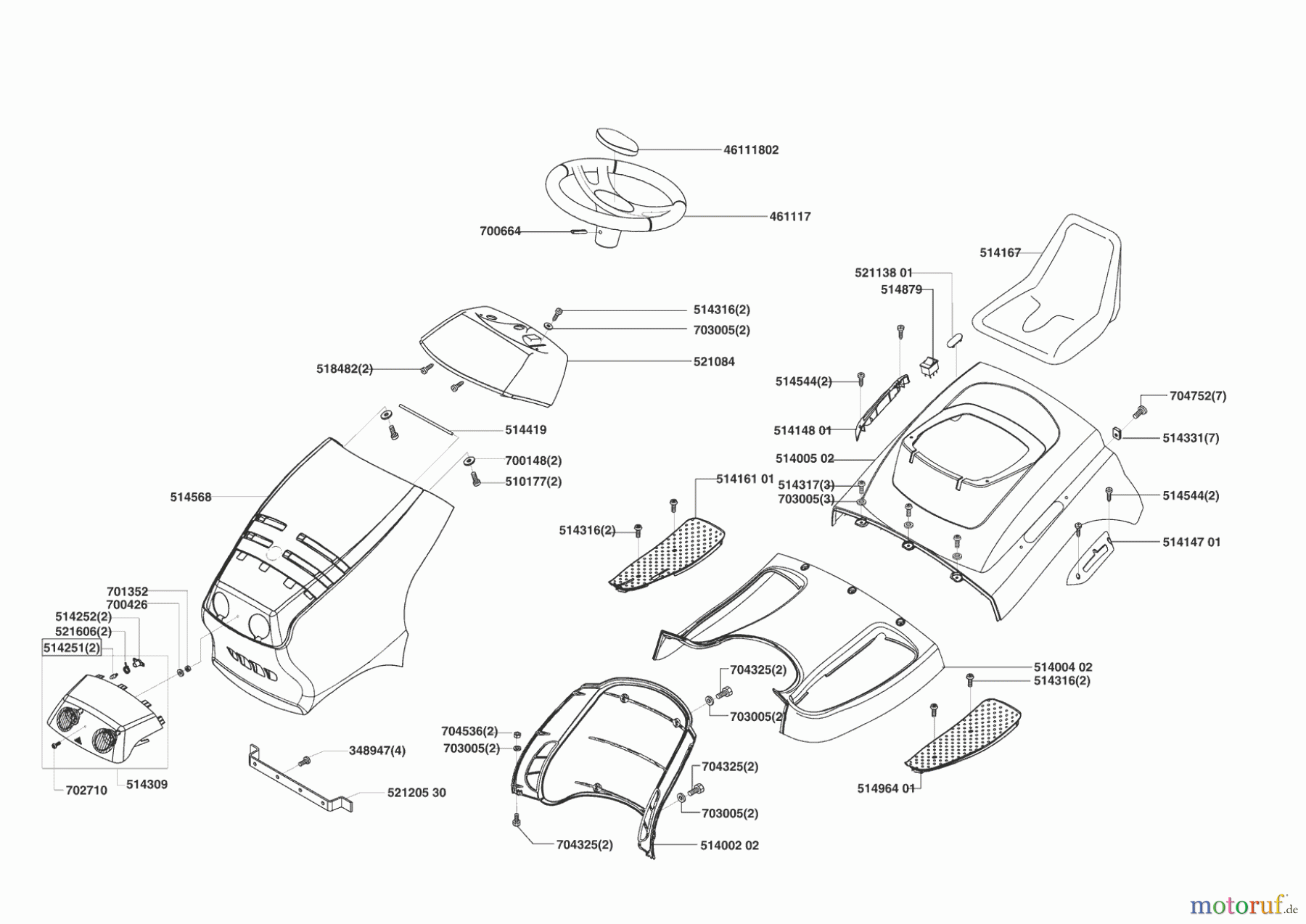 Euro Line Gartentechnik Rasentraktor T17-102 HD  04/2004 Seite 1