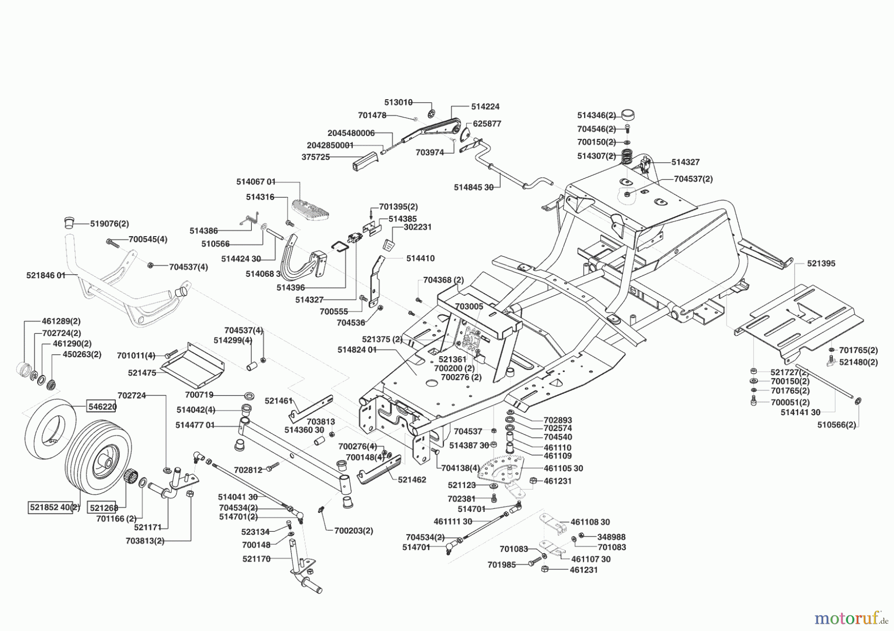 Concord Gartentechnik Rasentraktor T20-102 HD ab 06/2004 Seite 2