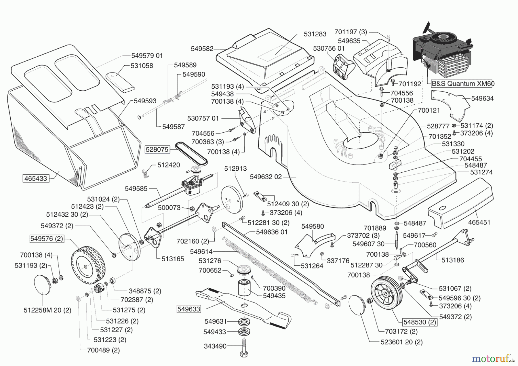  Powerline Gartentechnik Benzinrasenmäher 5300 BR 07/2004 - 03/2005 Seite 1