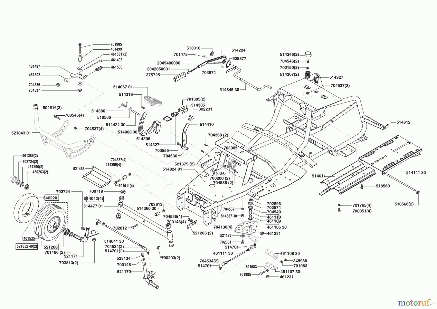 AL-KO Gartentechnik Rasentraktor T 16-102 HVC 10/2004 - 07/2007 Seite 2
