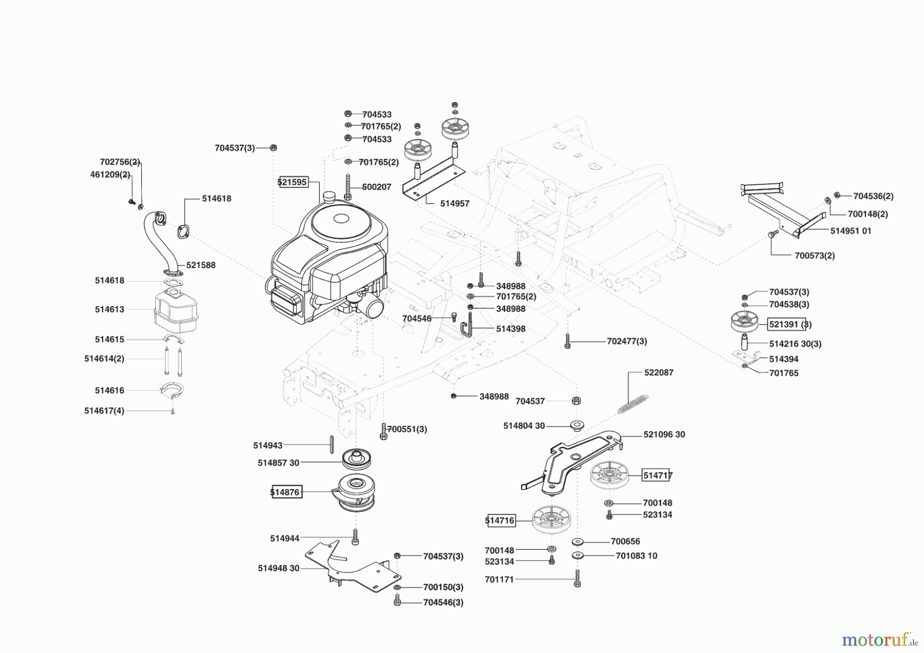 AL-KO Gartentechnik Rasentraktor T 16-102 HVC 10/2004 - 07/2007 Seite 4