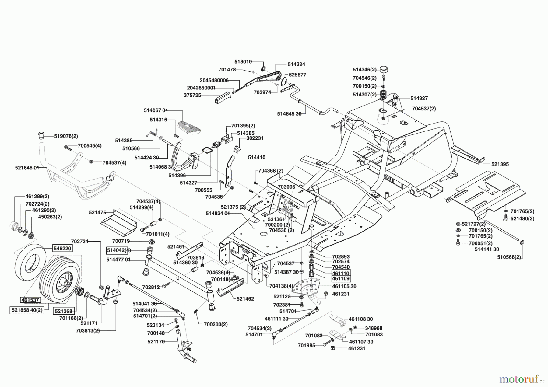  Concord Gartentechnik Rasentraktor T15-102 10/2004 - 01/2006 Seite 2