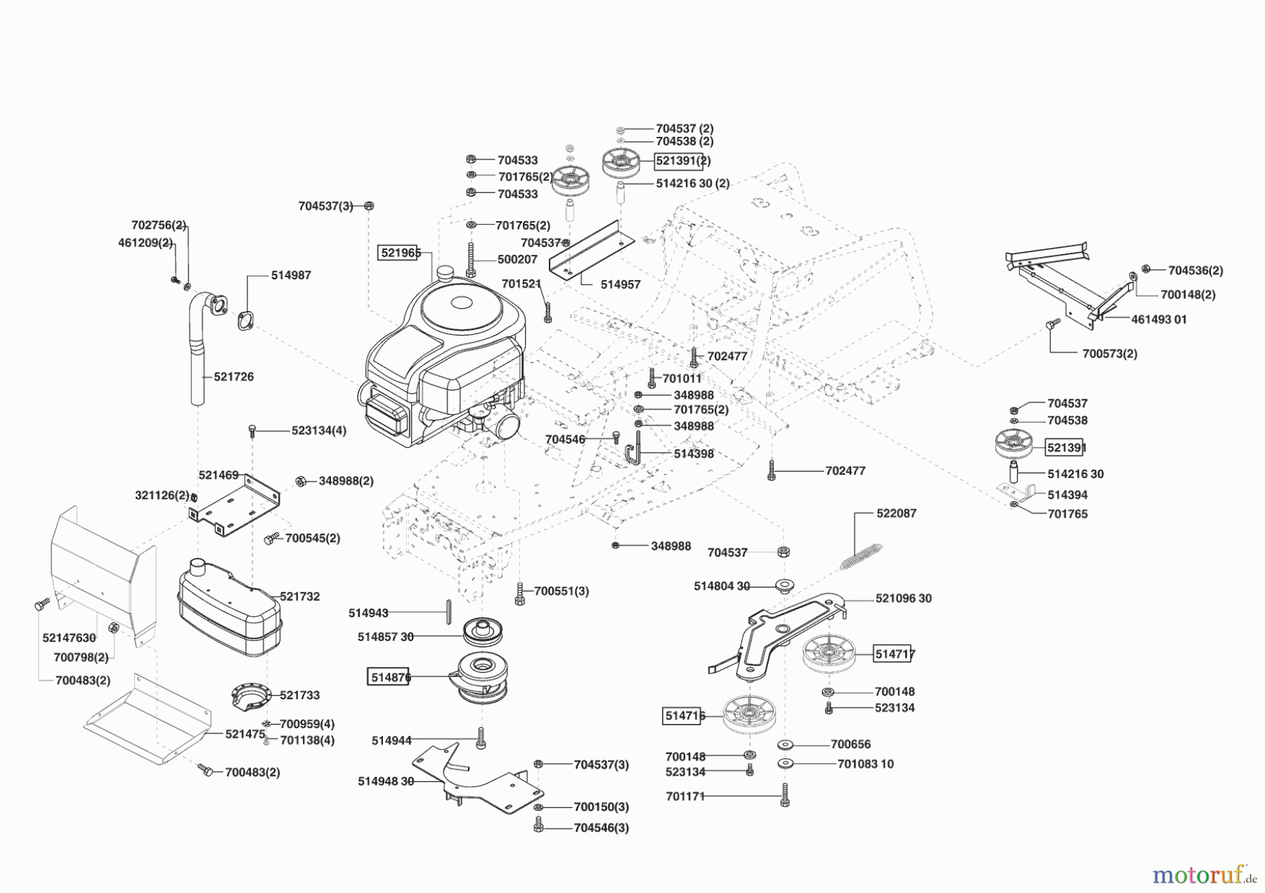 Powerline Gartentechnik Rasentraktor T 15-102 HDS BIO-COMBI 10/2004 - 07/2005 Seite 4