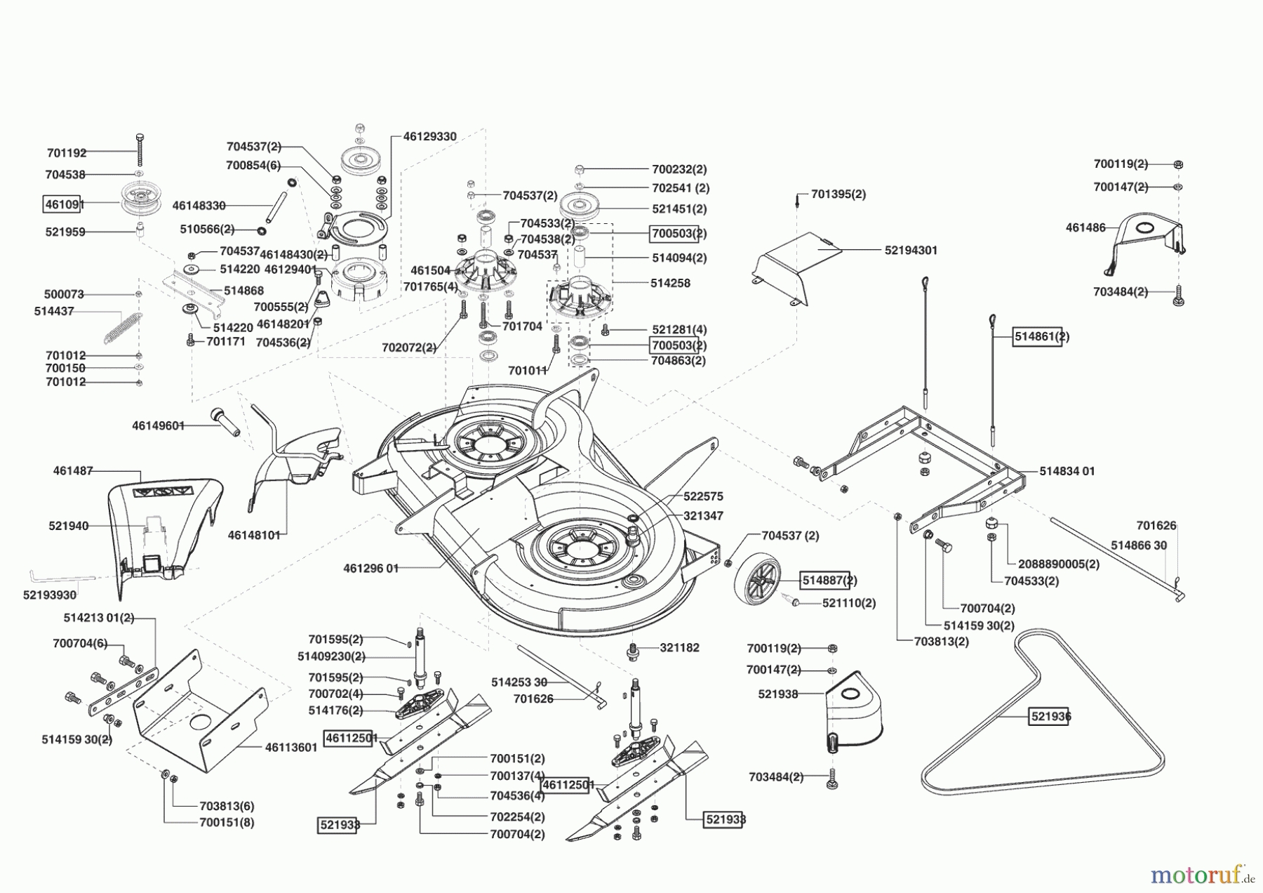 Powerline Gartentechnik Rasentraktor T 15-102 HDS BIO-COMBI 10/2004 - 07/2005 Seite 5
