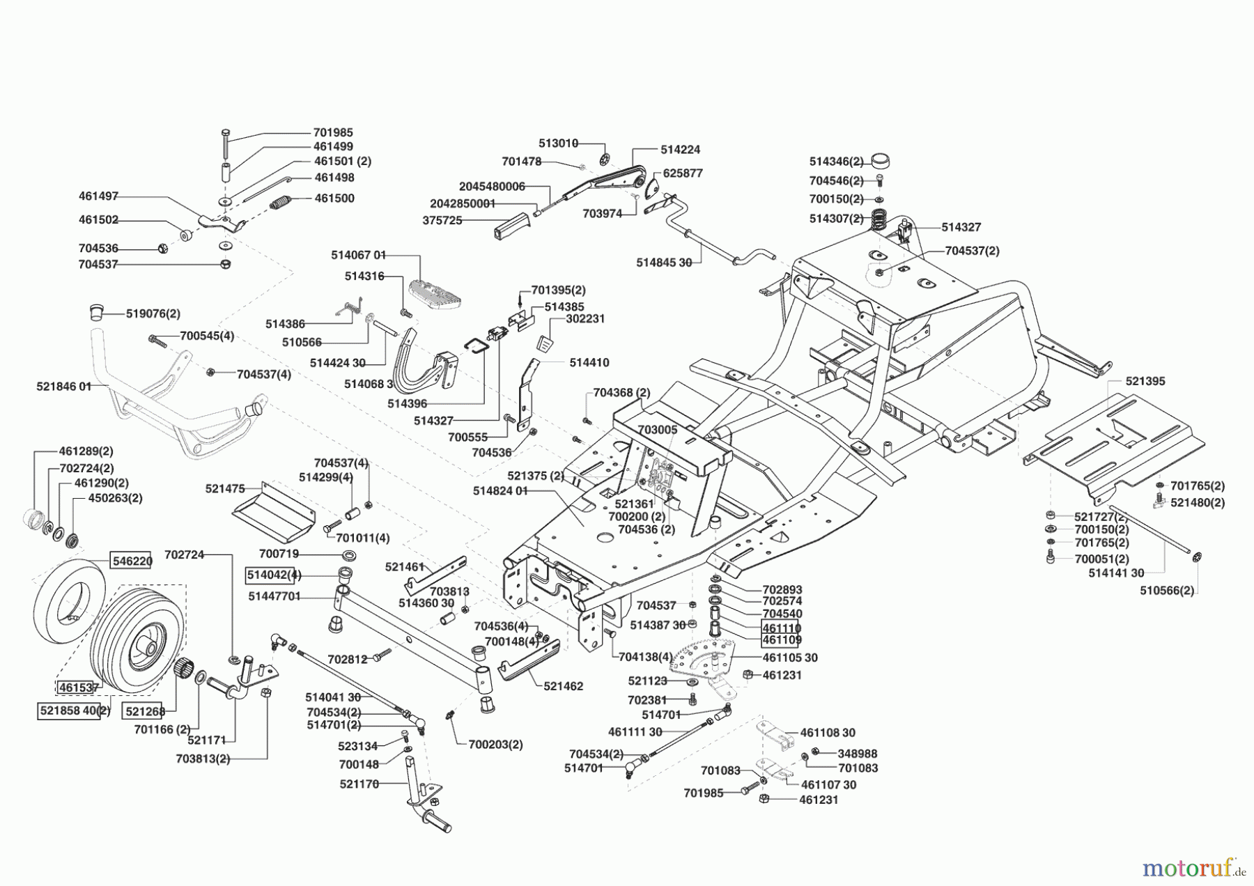 Powerline Gartentechnik Rasentraktor T 15-102 HD 10/2004 - 07/2005 Seite 2