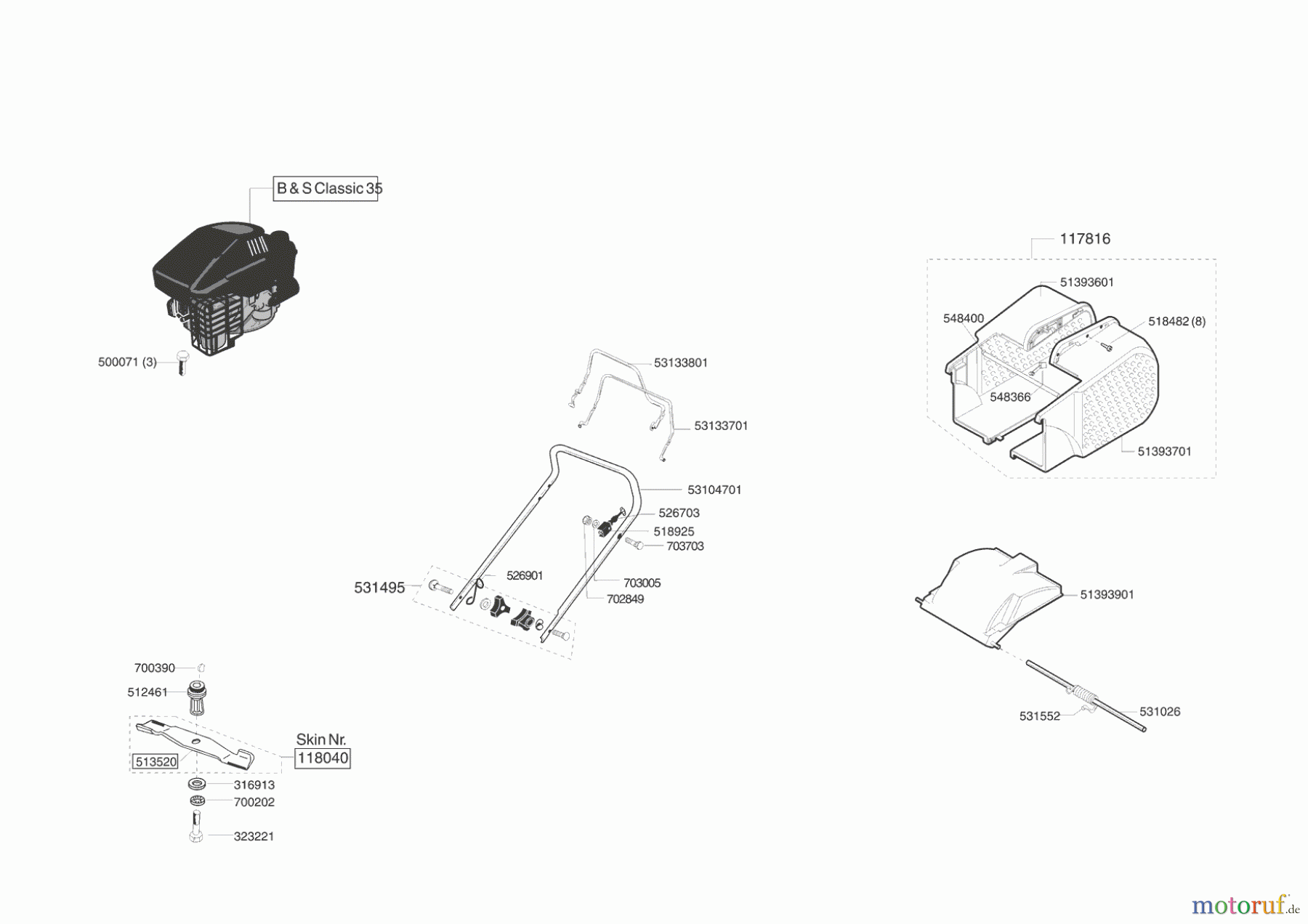 Uniropa Gartentechnik Benzinrasenmäher 46 BR 10/2004 - 11/2005 Seite 1