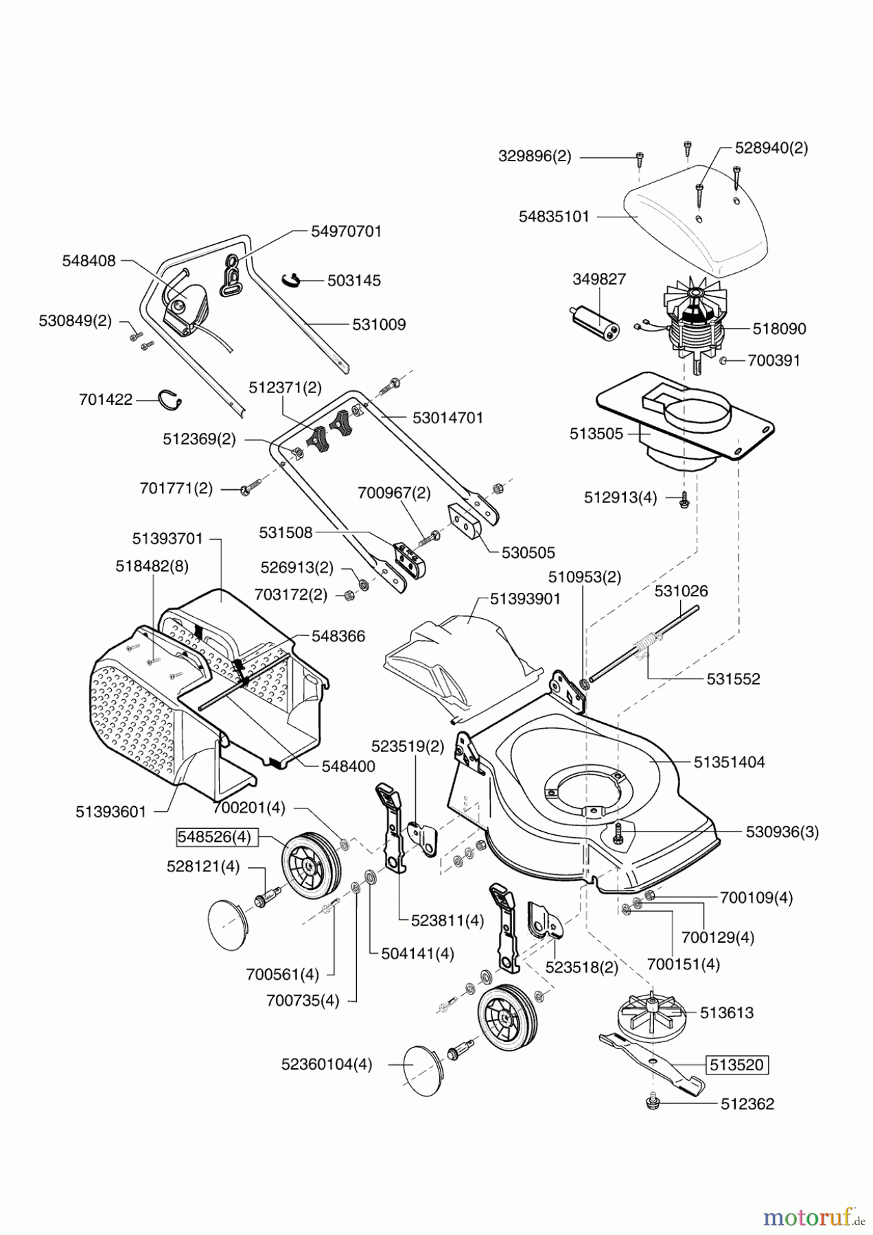 AL-KO Gartentechnik Elektrorasenmäher KOS 50 E ab 11/2004 Seite 1