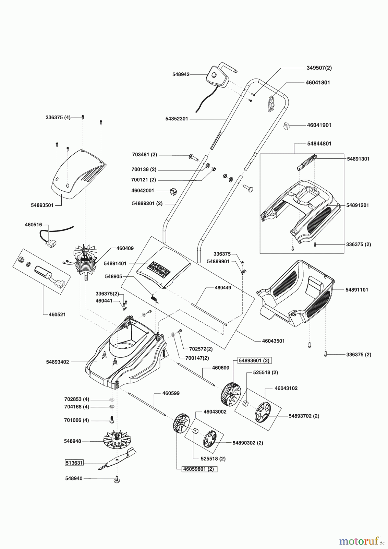 GO/ON Gartentechnik Elektrorasenmäher 1238 (ORION) Seite 1