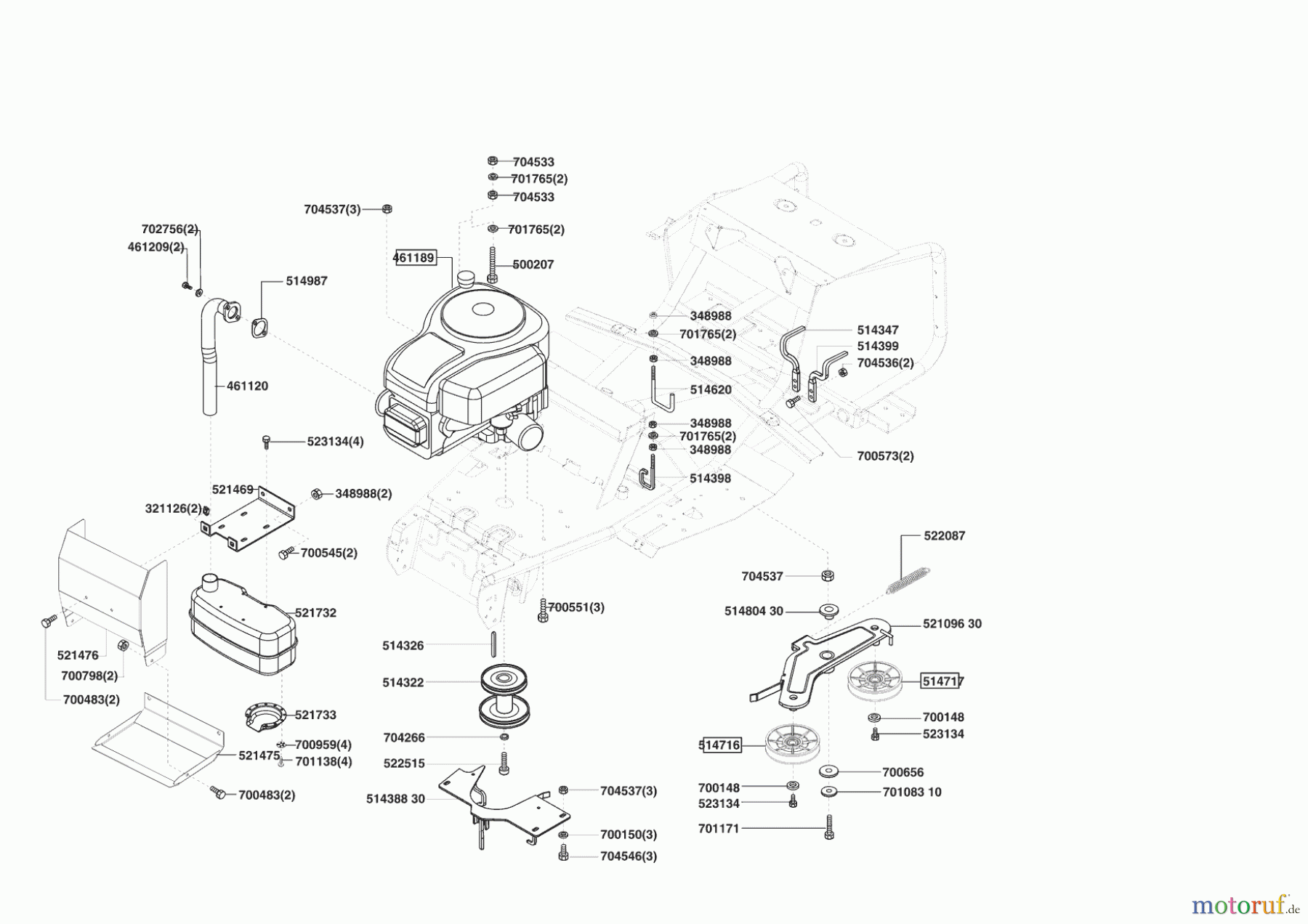  Powerline Gartentechnik Rasentraktor T 13-74 01/2005 - 11/2005 Seite 4