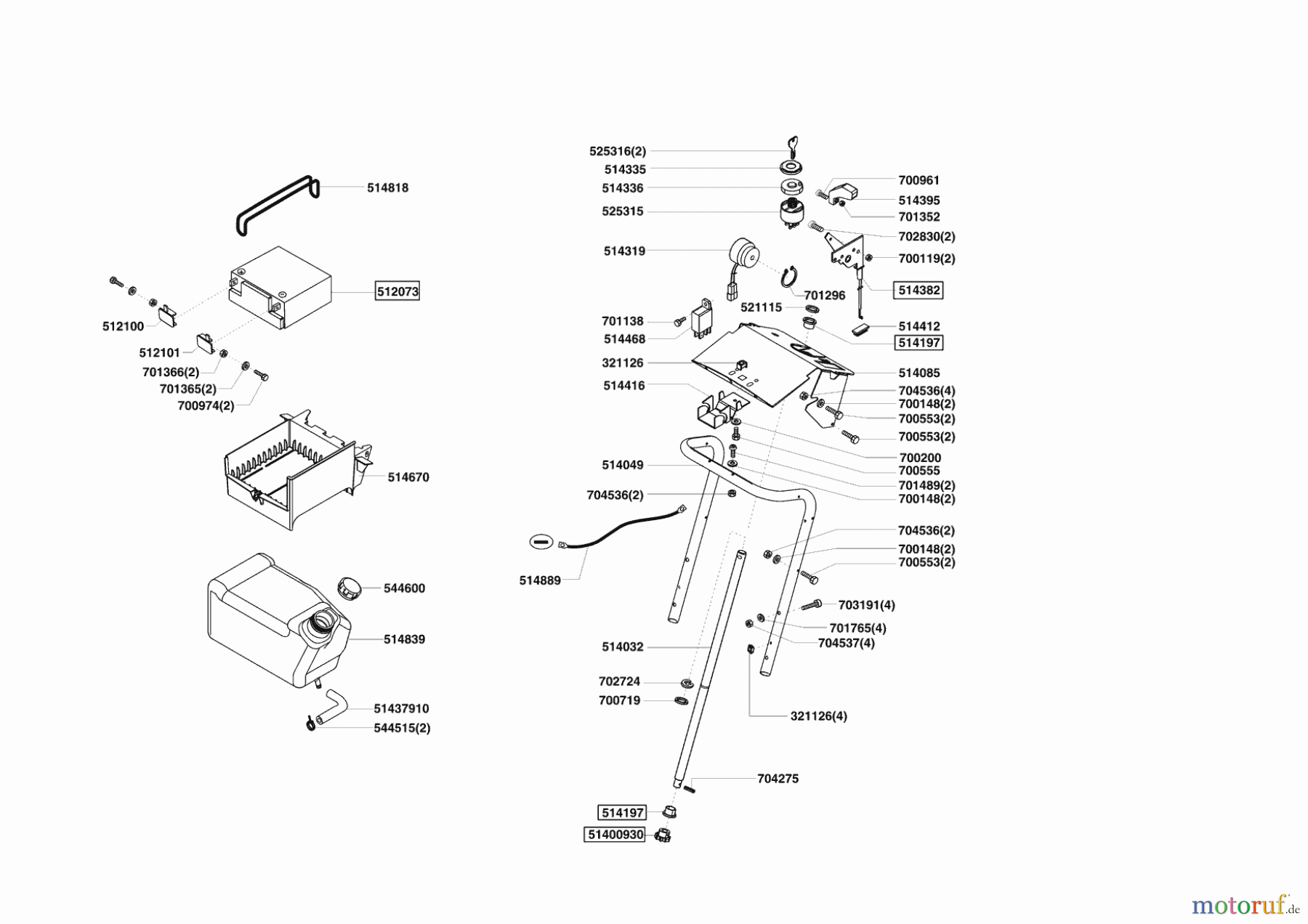  Powerline Gartentechnik Rasentraktor T 12,5-74 ab 01/2005 Seite 6