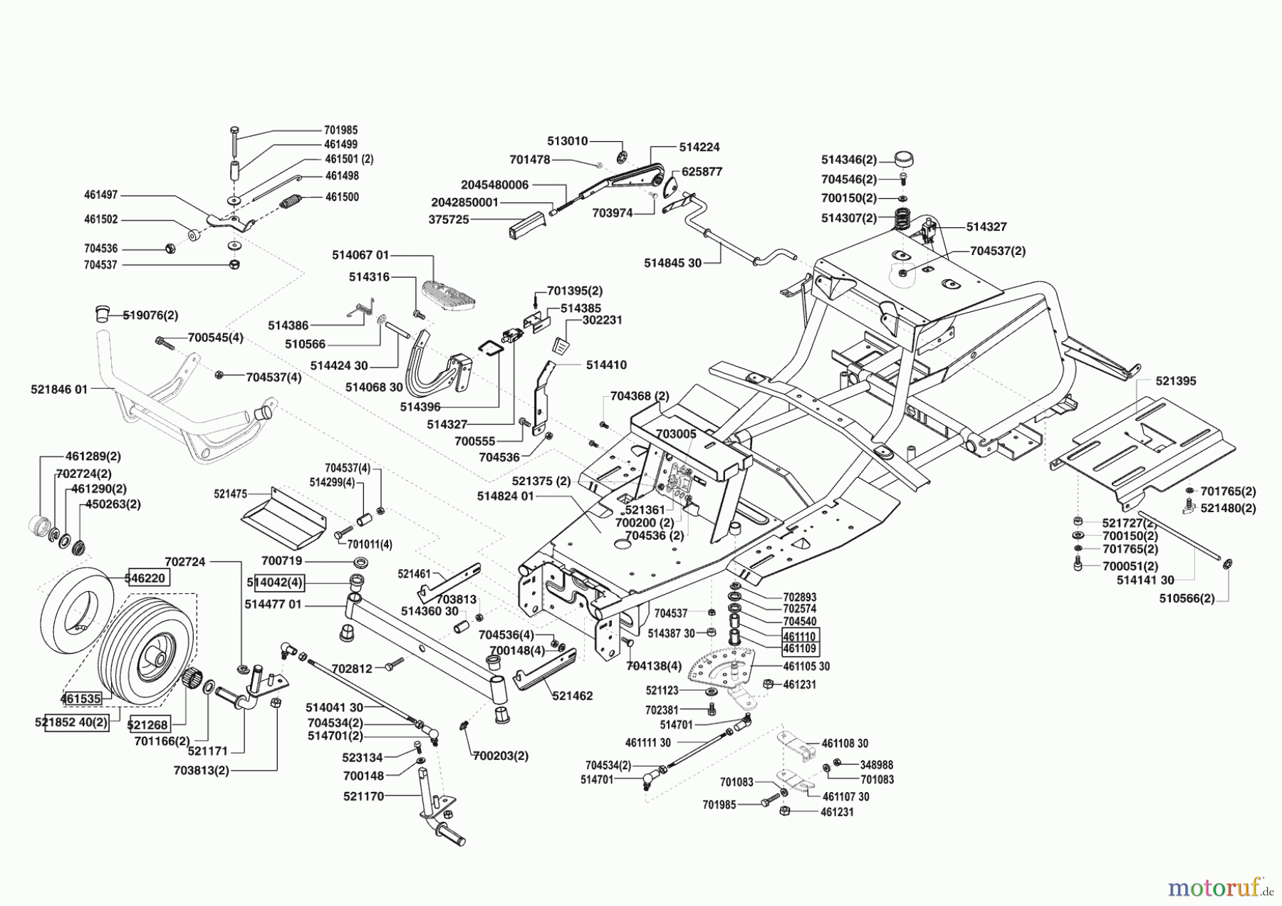 Concord Gartentechnik Rasentraktor T15-102 ab 02/2005 Seite 2