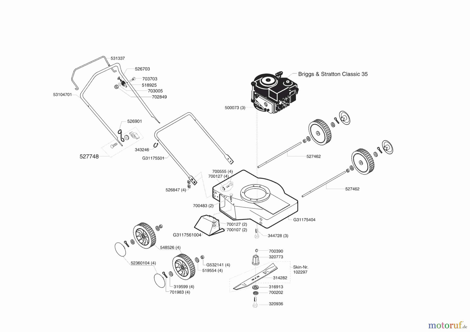 AL-KO Gartentechnik Benzinrasenmäher Panex 46 BS Seite 1