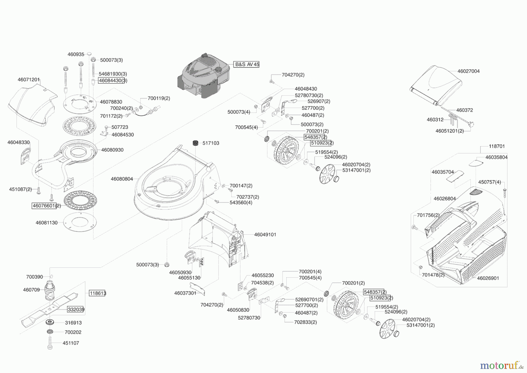 AL-KO Gartentechnik Benzinrasenmäher Vario 470 B 03/2005 - 11/2005 Seite 1