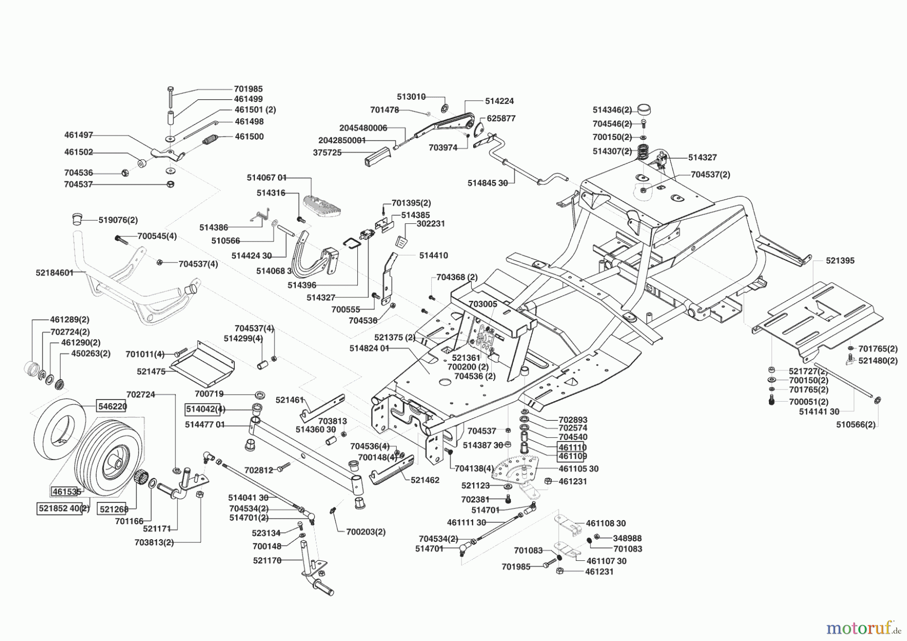 Powerline Gartentechnik Rasentraktor T 18-102 HD II 03/2005 - 10/2007 Seite 2