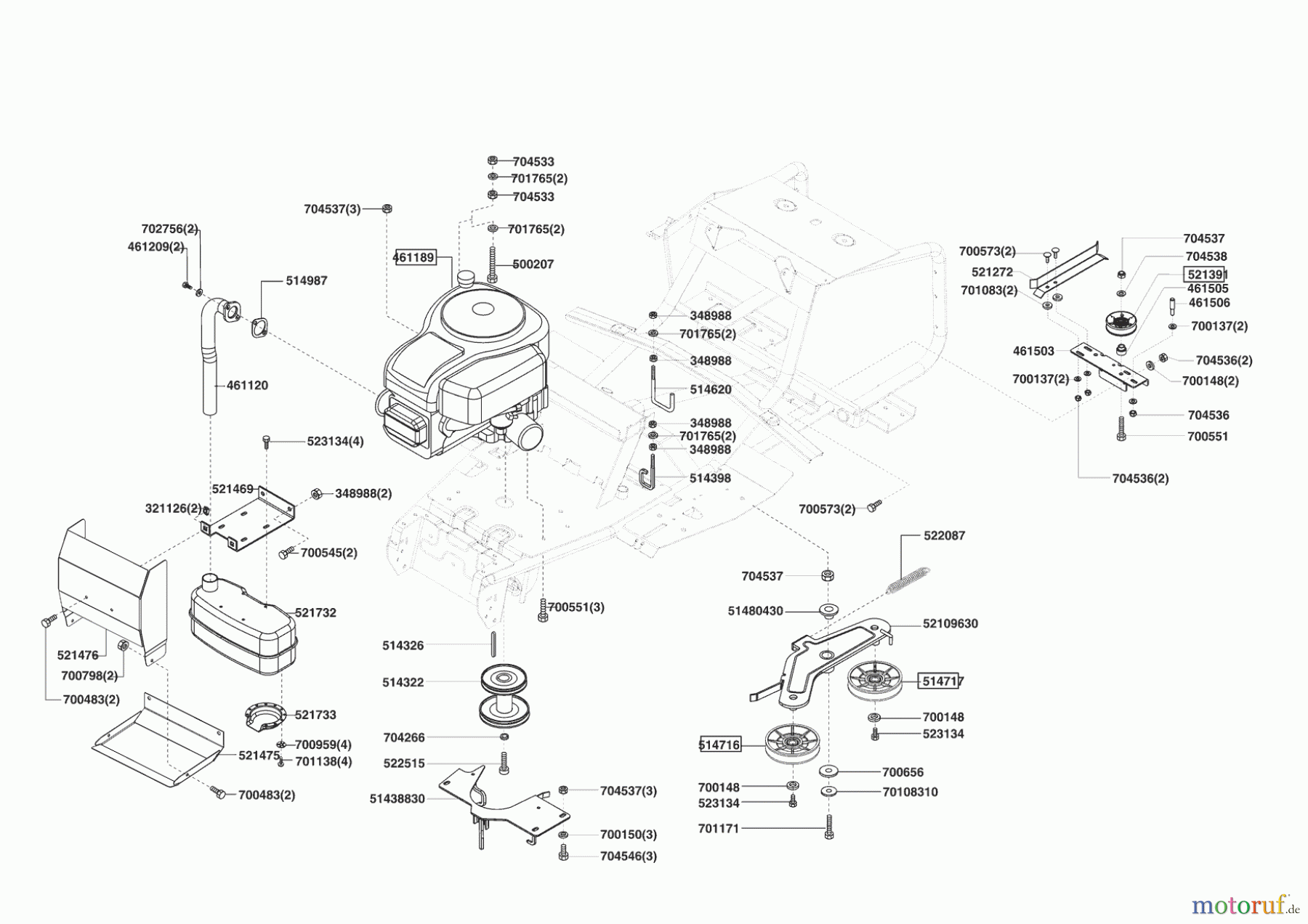  Powerline Gartentechnik Rasentraktor T 13-82 HD  06/2005 - 12/2006 Seite 4
