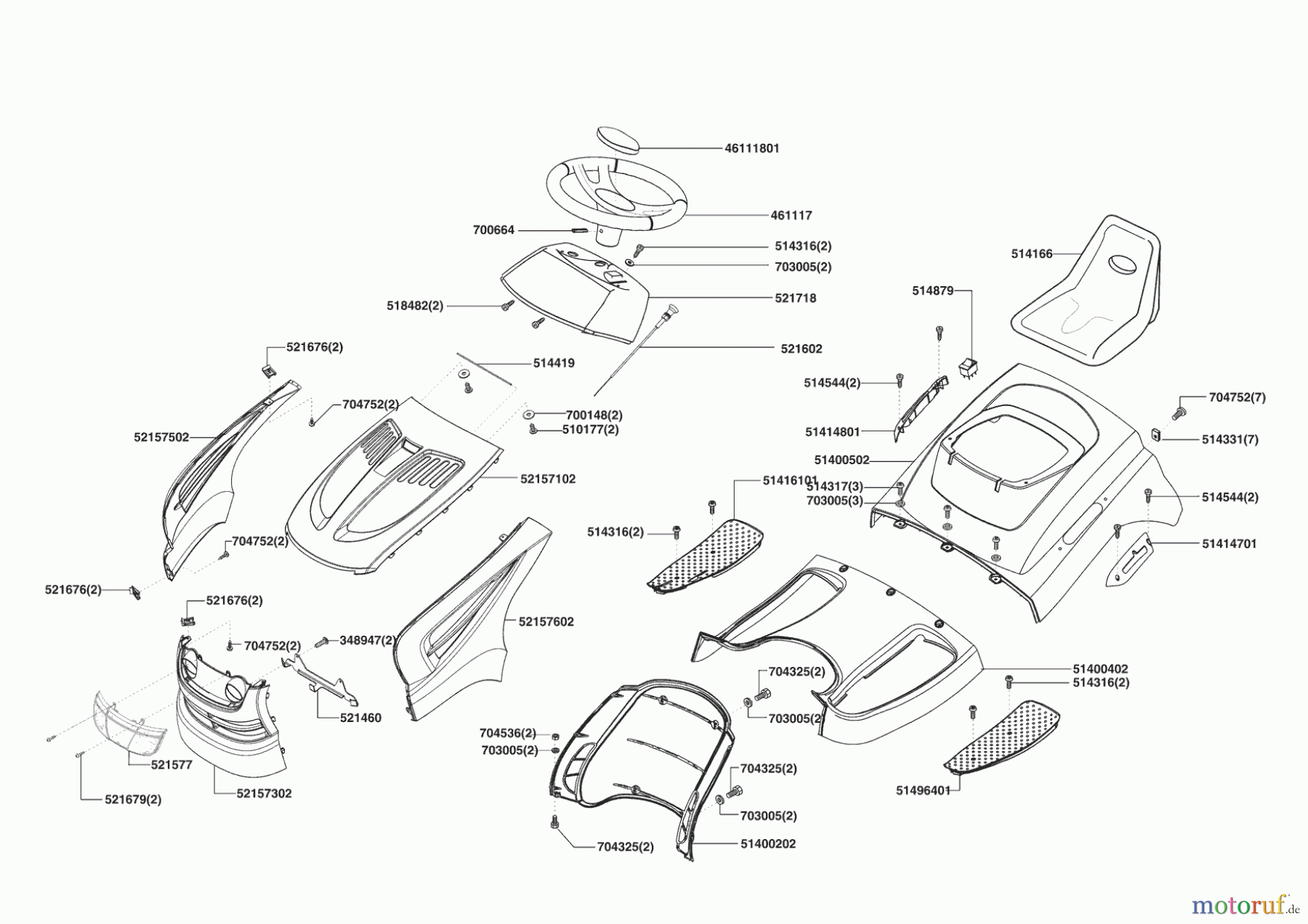 Powerline Gartentechnik Rasentraktor T 17-102 SP-H V2 06/2005 - 10/2007 Seite 1
