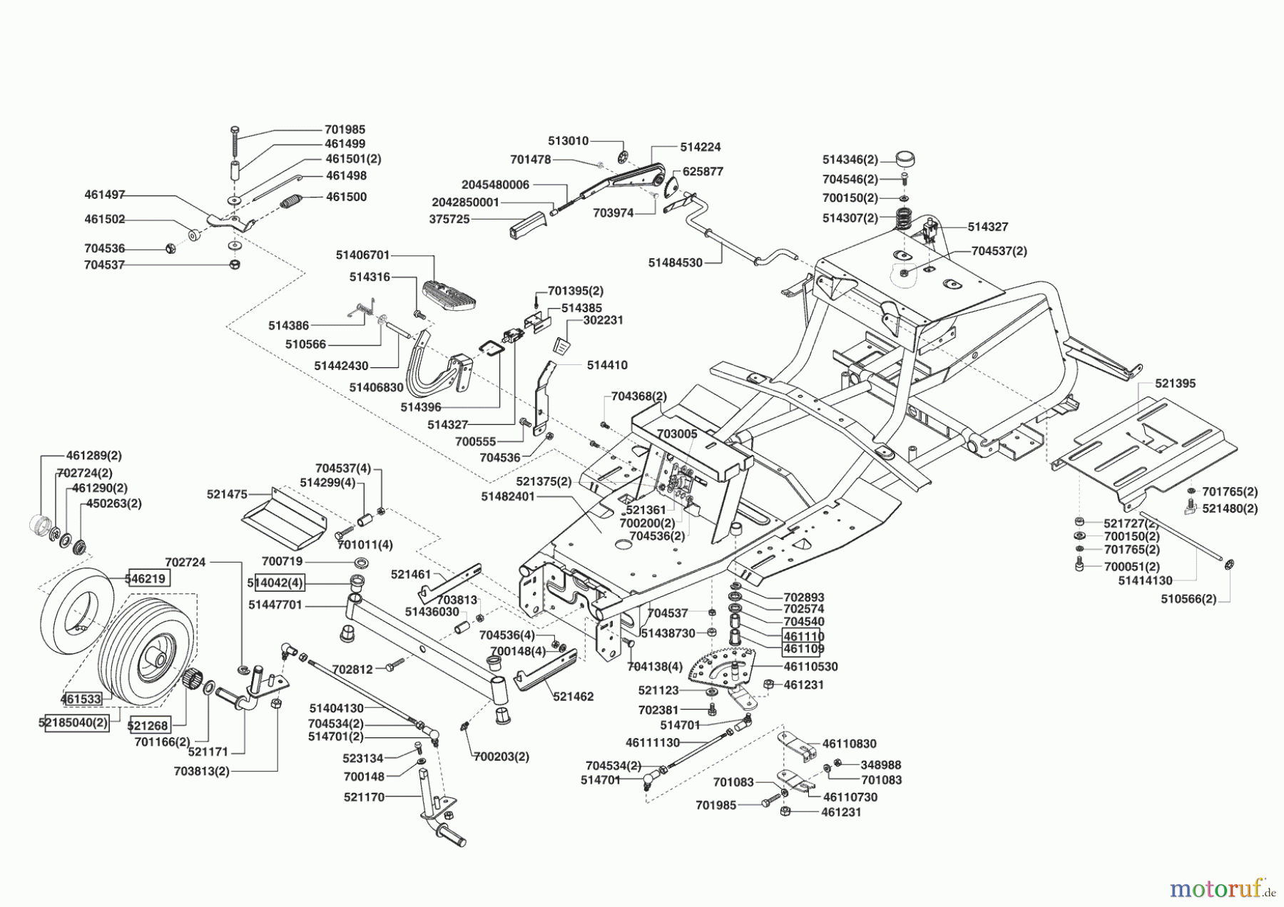 AL-KO Gartentechnik Rasentraktor COOPER T16-102 SP-H 06/2005 - 10/2007 Seite 2