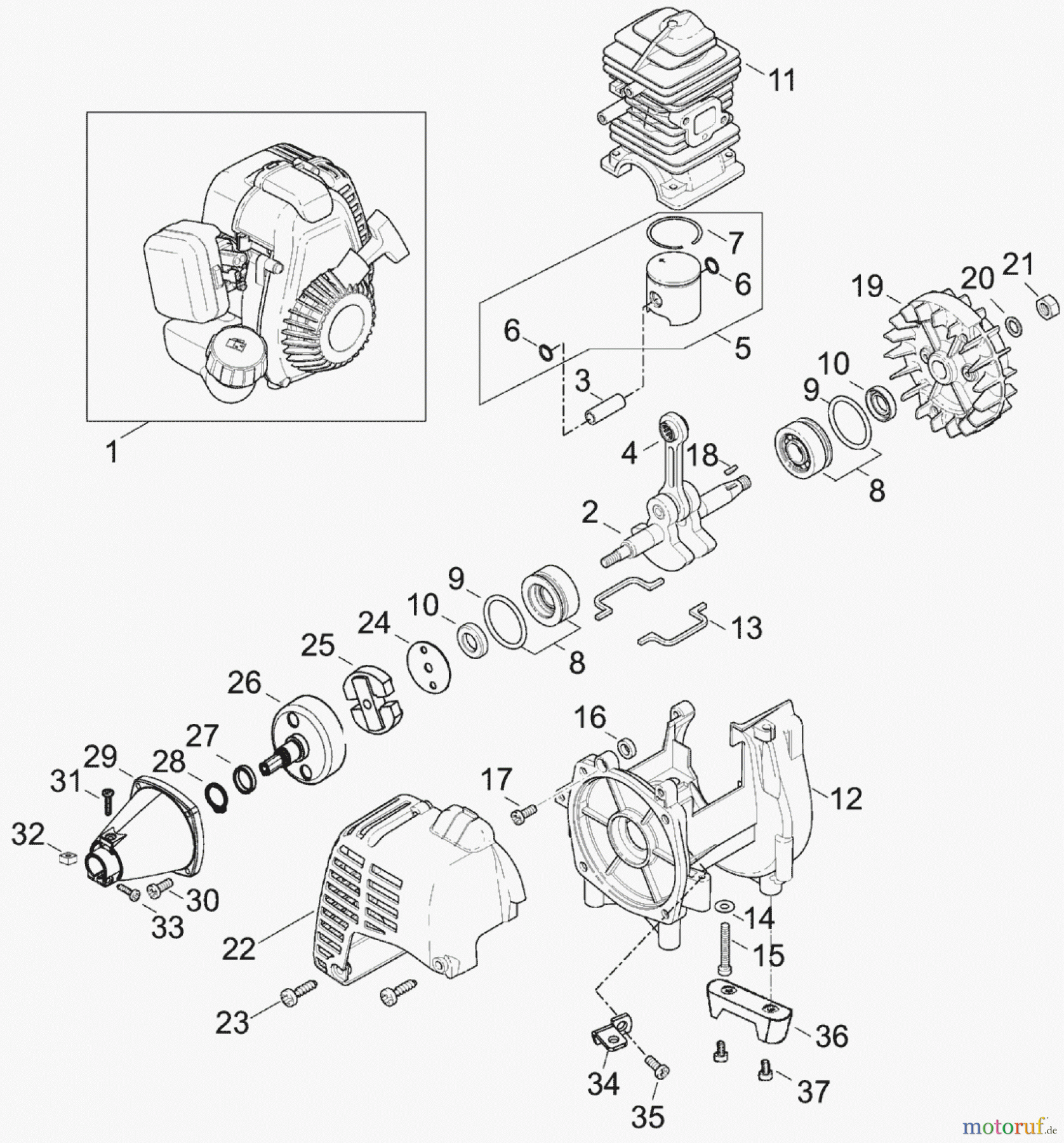  Solo by AL-KO Gartentechnik Motorsensen 105 L 2005 ->  ET 072005 Druck 9 105 701 ab 07/2005 [SN: 2005 ->  ET 072005 Druck 9 105 701] Seite 6