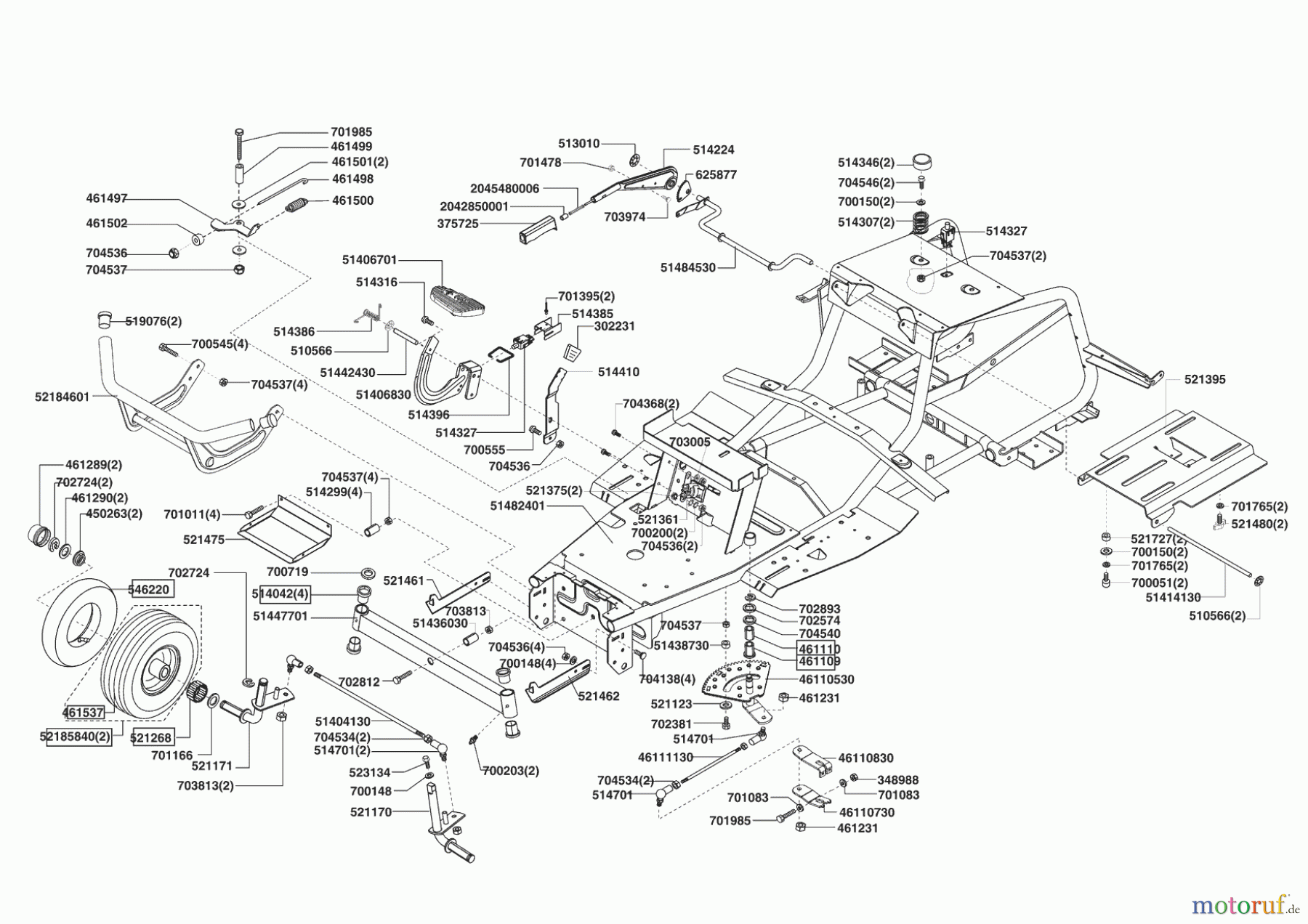 Powerline Gartentechnik Rasentraktor T 20-102 HD 08/2005 - 10/2007 Seite 2