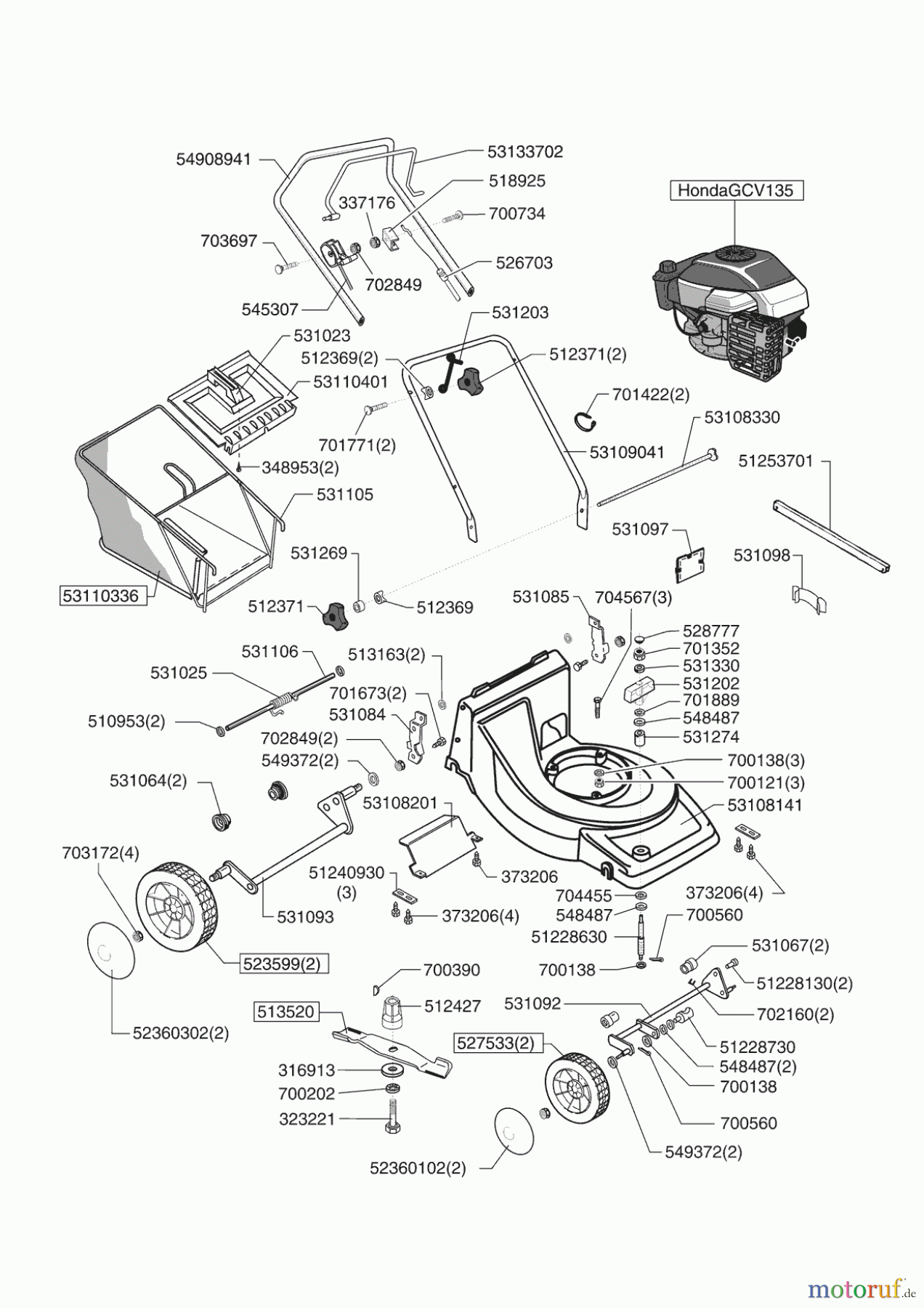 Sigma Gartentechnik Benzinrasenmäher HLA 47 H 08/2005 - 12/2006 Seite 1