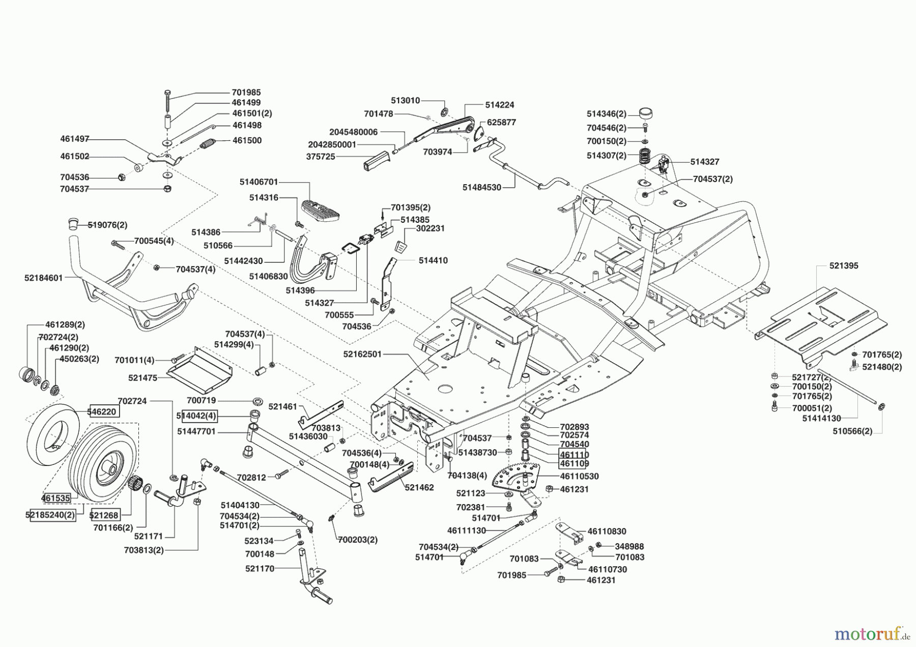 Powerline Gartentechnik Rasentraktor T 16-102 HDE Honda 11/2005 - 01/2006 Seite 2