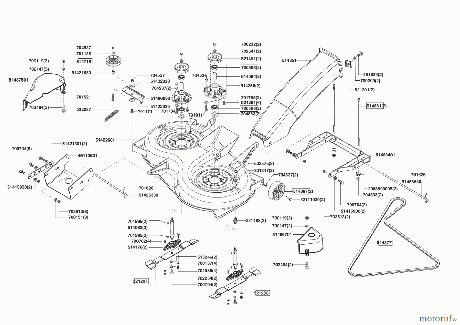 Powerline Gartentechnik Rasentraktor T 16-102 HDE Honda 11/2005 - 01/2006 Seite 5